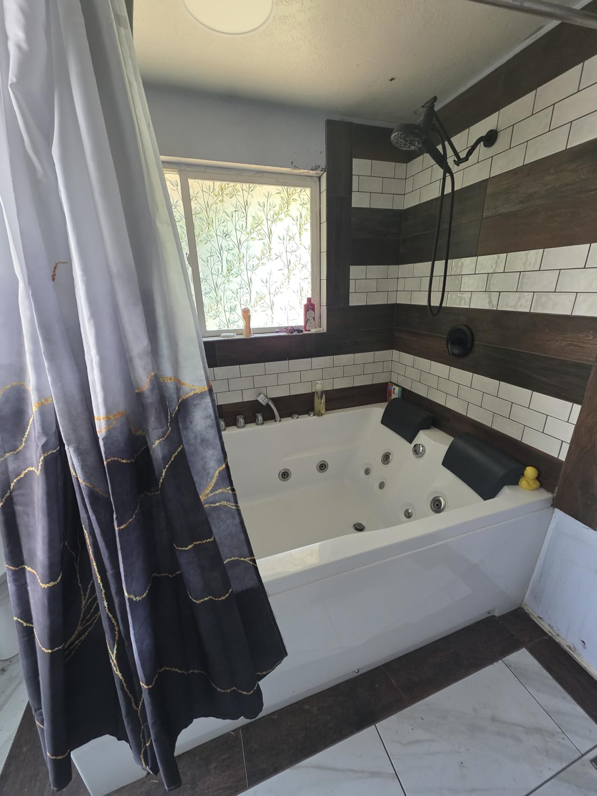Empava 59 in. Acrylic Alcove Whirlpool Bathtub | Hydromassage Rectangular Jetted Soaking Tub with Center Drain - Waterfall Faucet customer photo 1