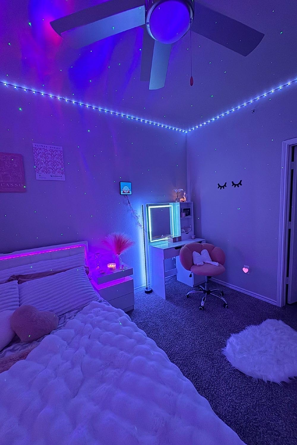 DAYBETTER Led Strip Lights 50ft, Color Changing Led Light Strip with Remote Control, 5050 RGB Strip Lighting Suitable for Home Decor, Living Room, Kitchen, Home Party Decoration customer photo 1