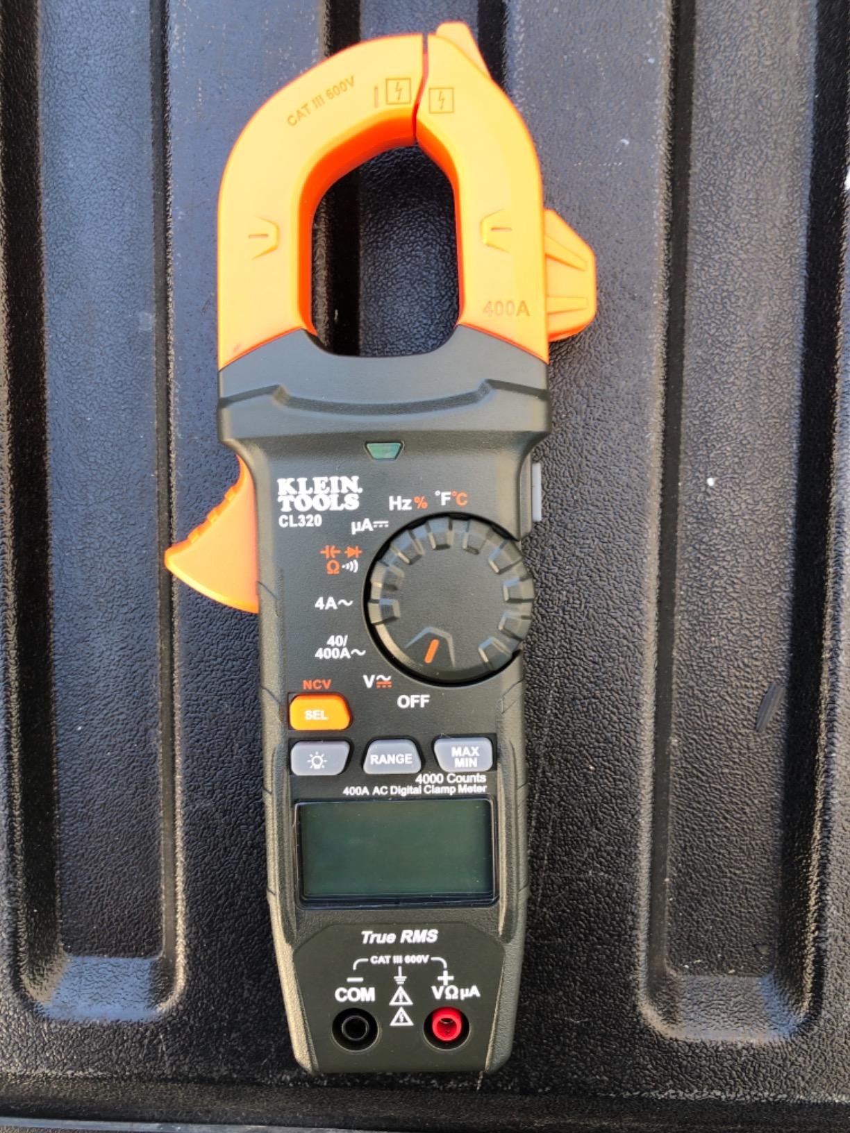 Klein Tools CL320 Digital Clamp Meter, HVAC AC Auto-ranging 400A, AC/DC Voltage, TRMS, DC Microamps, Resistance, Frequency, NCVT, Temp customer photo 1