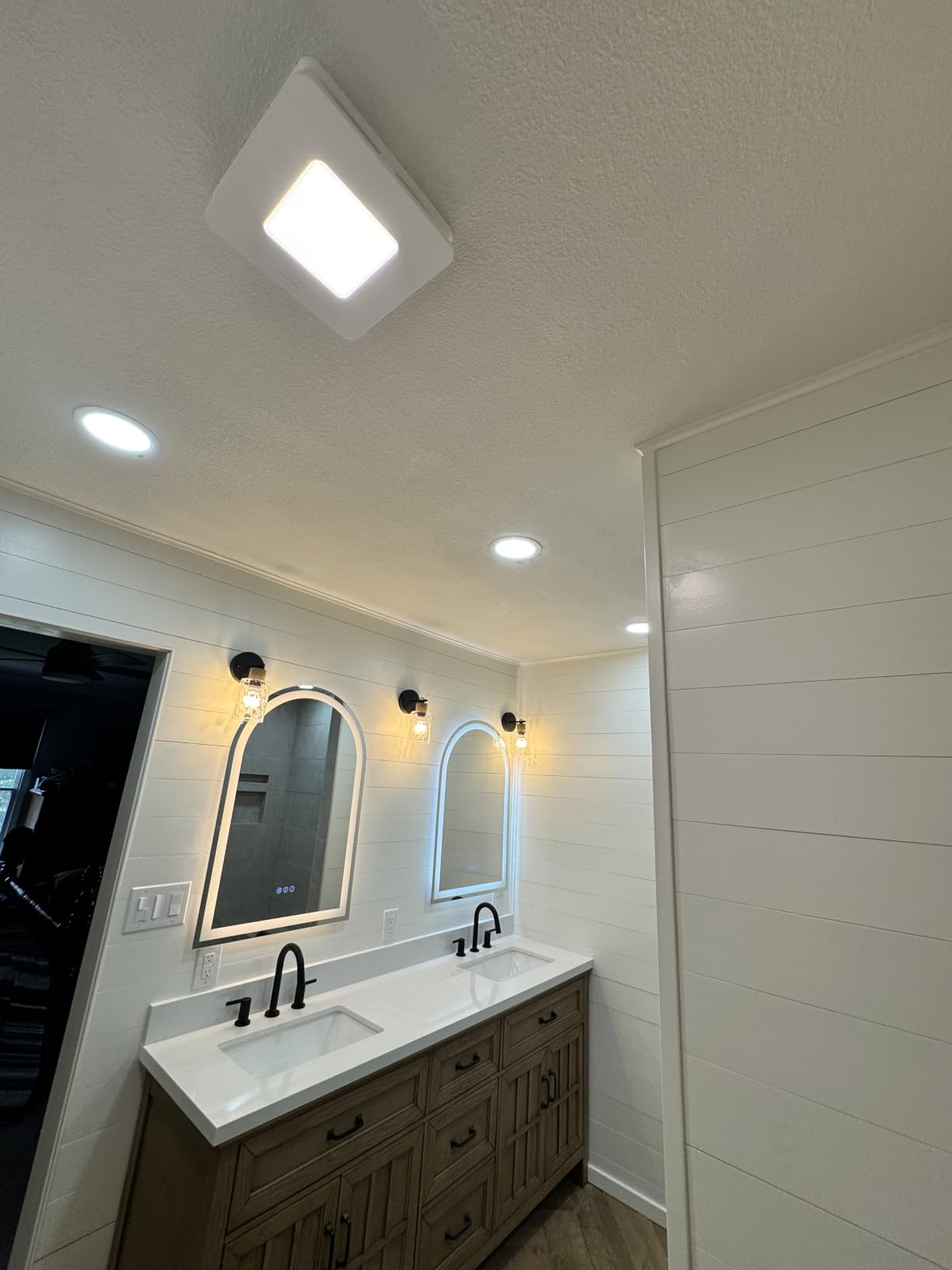 VOLISUN 12 Pack 6 inch Recessed Lighting, 5CCT LED Recessed Light with Junction Box, 2700K-5000K Selectable, 13W Eqv 120W, 1080LM Dimmable Canless Wafer Downlight, LED Ceiling Light ETL Certificated customer photo 1