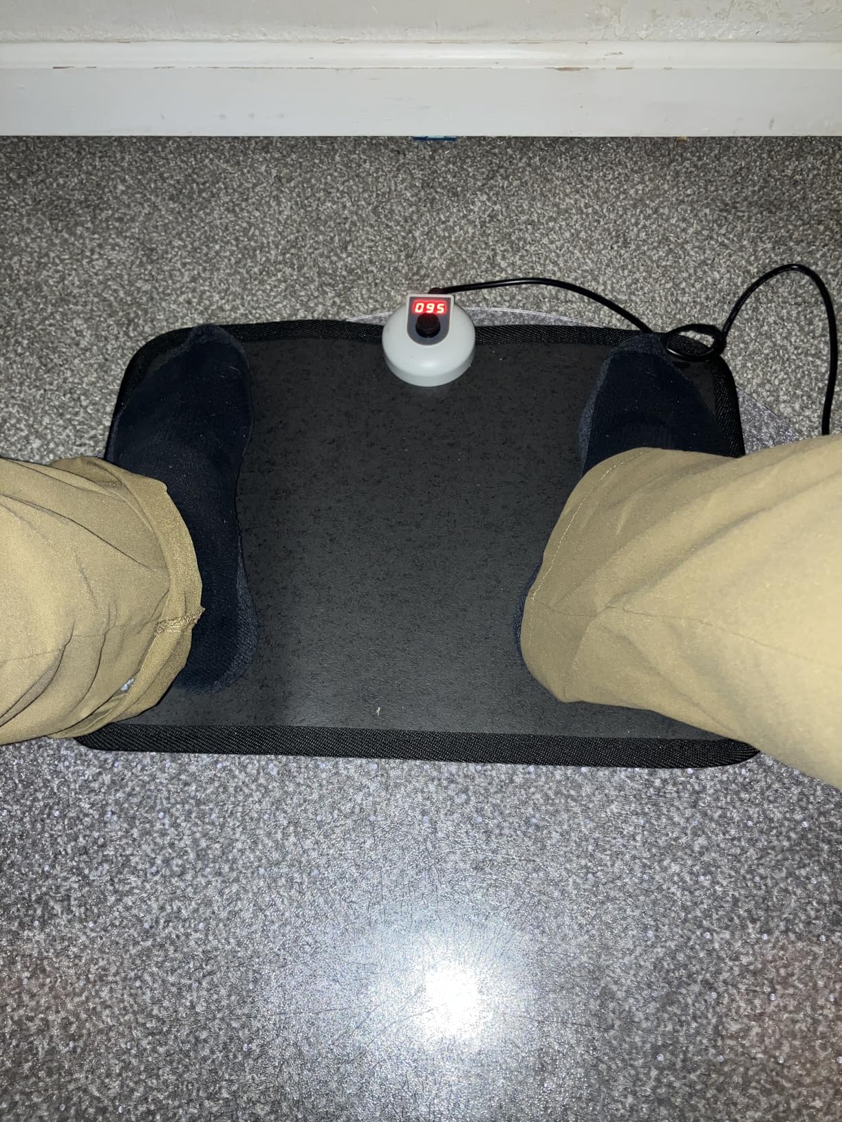 Electric Heated Floor Mats Under Desk, Heated Foot Warmer - 110v Toes Warming Heater for Office and Home(Stone Grain) customer photo 1