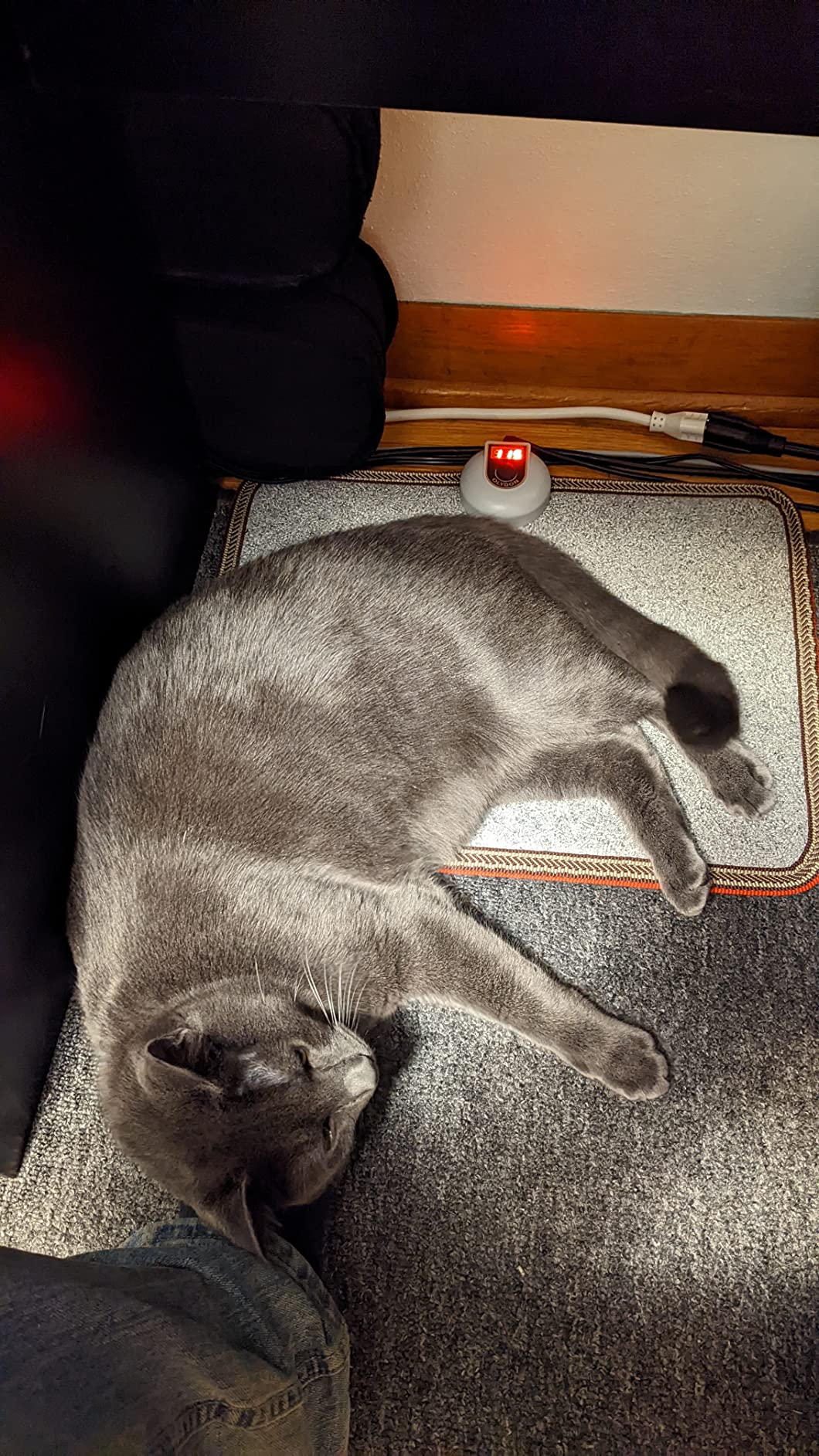 Electric Heated Floor Mats Under Desk, Heated Foot Warmer - 110v Toes Warming Heater for Office and Home(Stone Grain) customer photo 2