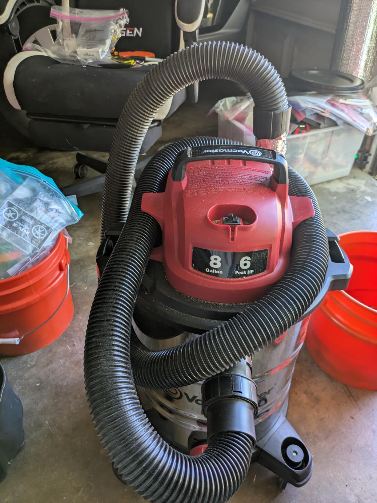Vacmaster VOC508S 1101 5-Gal 4 Peak HP Stainless Steel Wet/Dry Vac Red customer photo 2