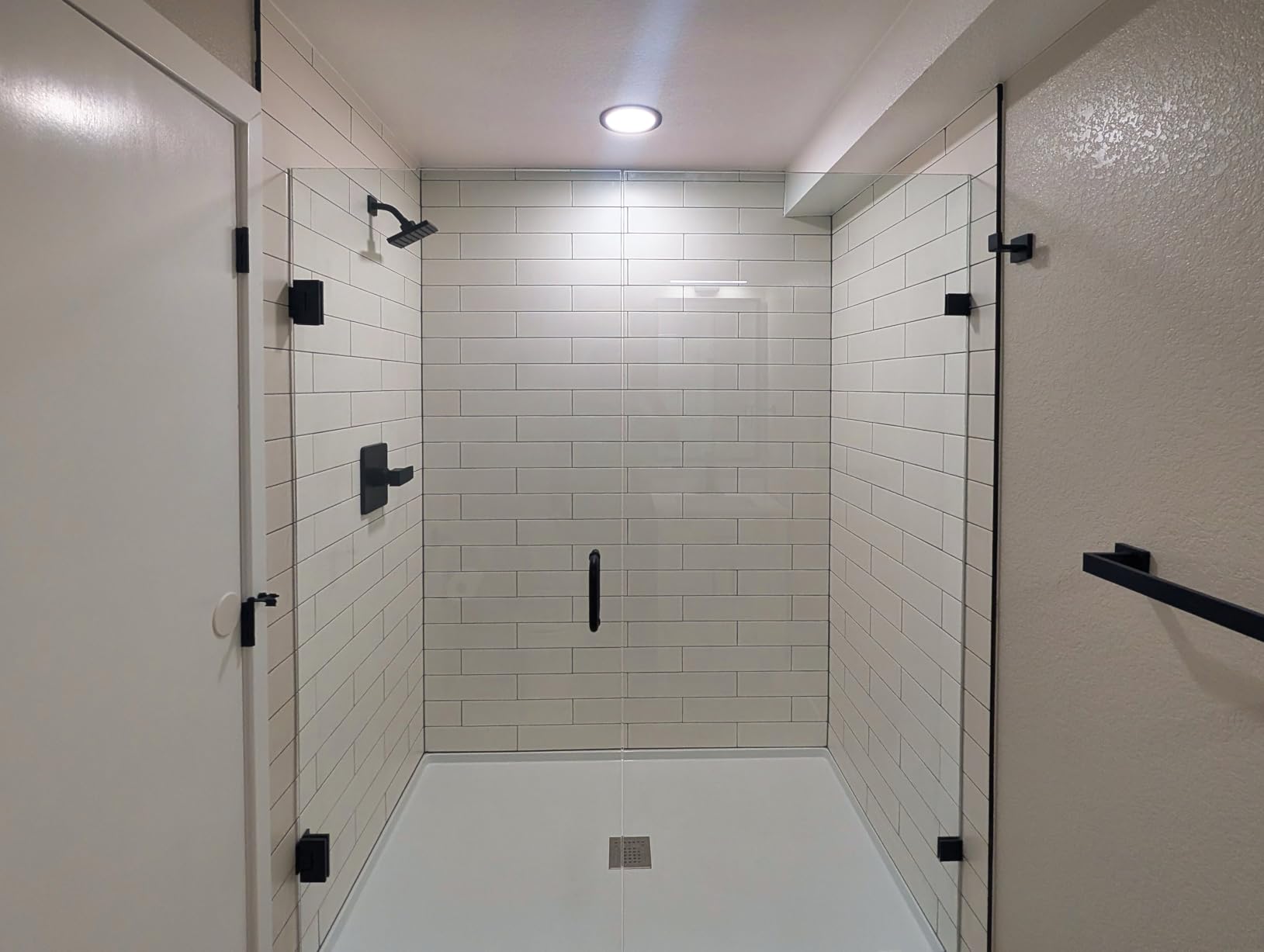 ELEGANT 60'' L x 36'' W x 4'' H Shower Base, Center Drain, Non-Slip Single Threshold Shower Pan, Stainless Steel Shower Drain Cover Included customer photo 1