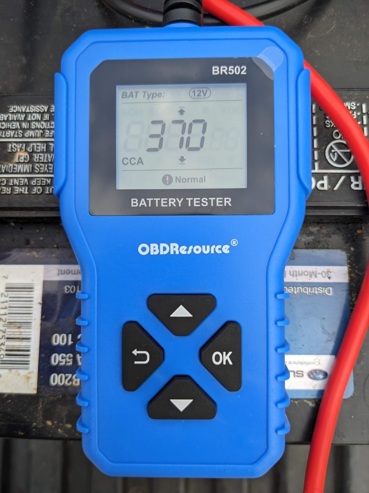 Car Battery Tester 6V 12V 24V Battery Voltage Tester, BR502 100-2000 CCA 2Ah-220Ah Internal Resistance Tester Automotive Accurate Digital Auto Battery Analyzer customer photo 2