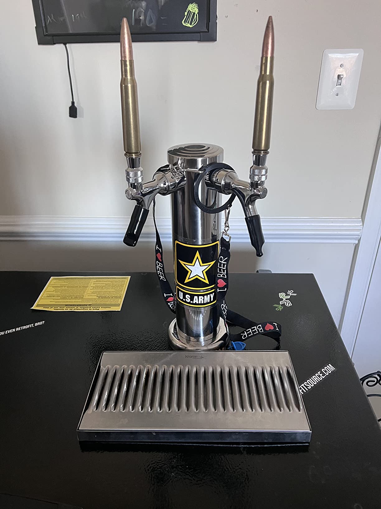 FERRODAY Kegerator Tower Dual Faucet, 3