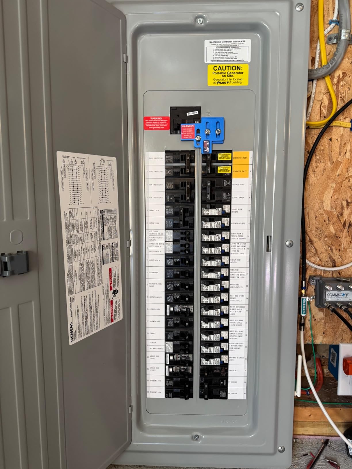 SM200 Generator Interlock Kit for Siemens & Murray 150A and 200A Panels - Made in USA ! customer photo 1