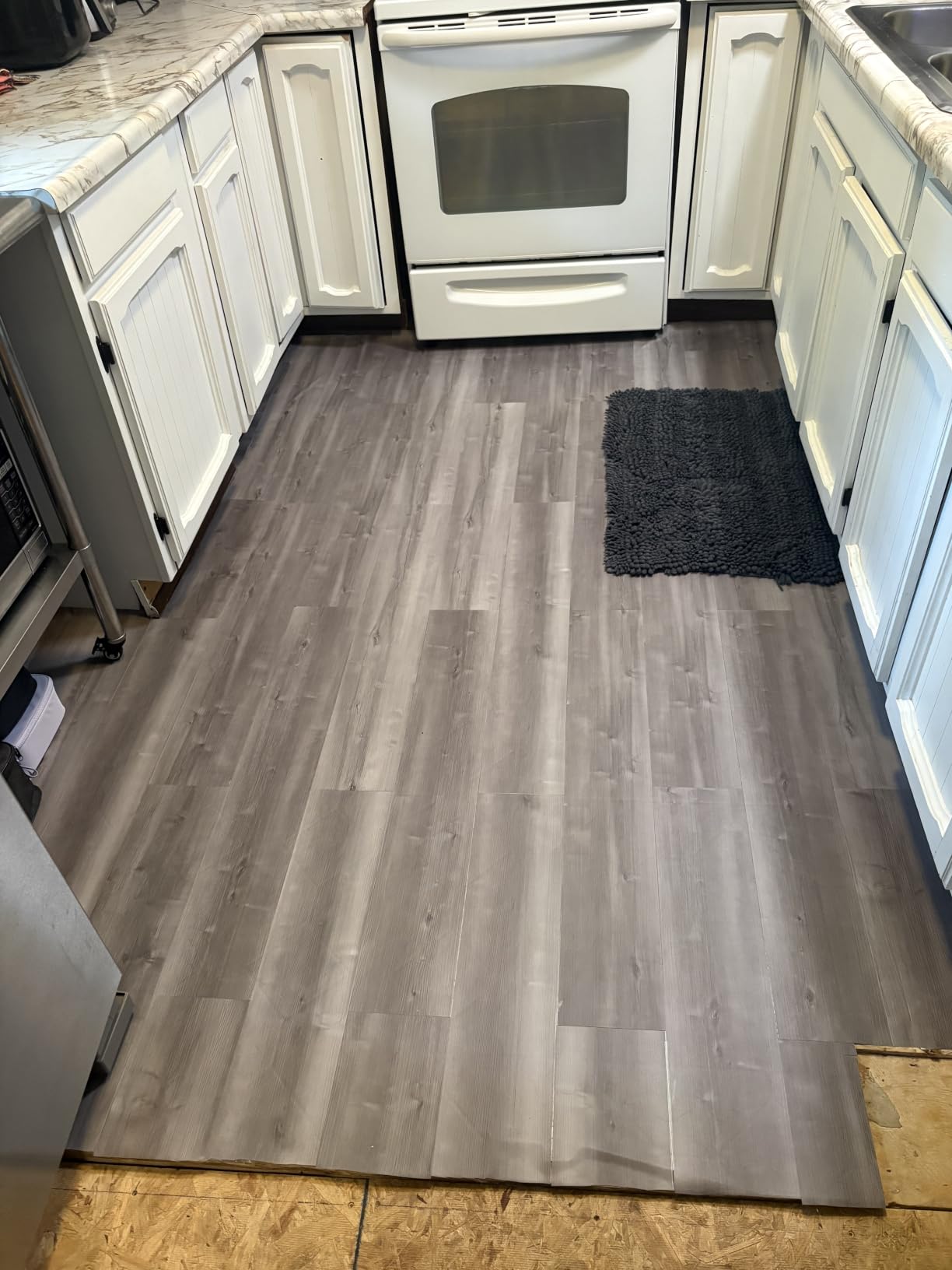 Peel and Stick Floor Tile, 10-Pack 15 Sq.Ft, Natural Grey Wood Grain Look | Self Adhesive and Waterproof for Transfer Bathroom, Kitchen, Living Room, Bedroom customer photo 2