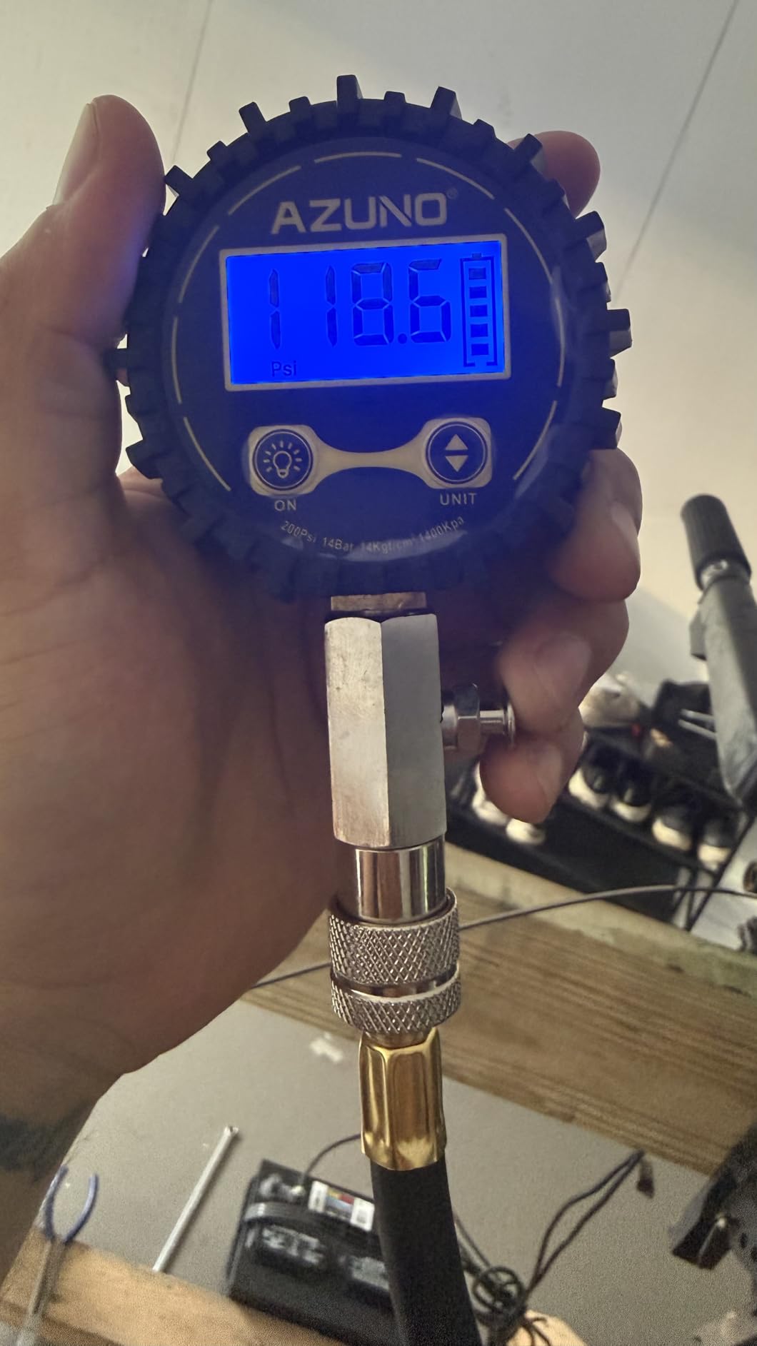 Compression Tester Automotive, Digital Compression Gauge 200 PSI for Petrol Engine Cylinder Compression Tester Kit with Adapter & Hose customer photo 1