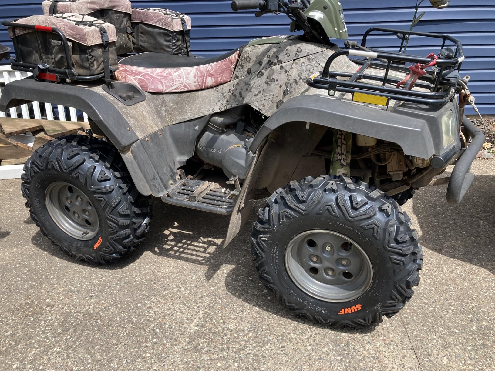 SunF Power.I ATV Tires UTV All Terrain Tires 25x8-12 Front & 25x10-12 Rear 6 Ply Tubeless A033, Set of 4 customer photo 1
