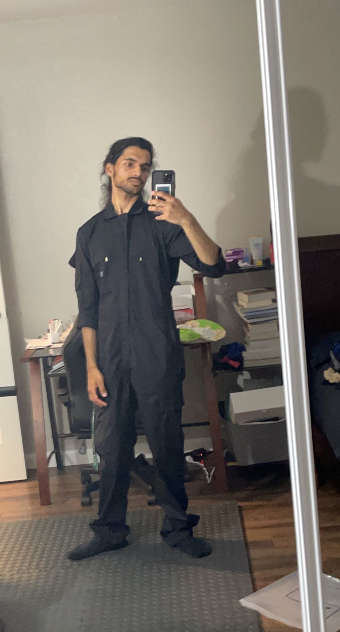 HISEA Men's Long Sleeve Coverall, Twill Mechanic Work Jumpsuit with Pockets | Stain and Wrinkle Resistant customer photo 2