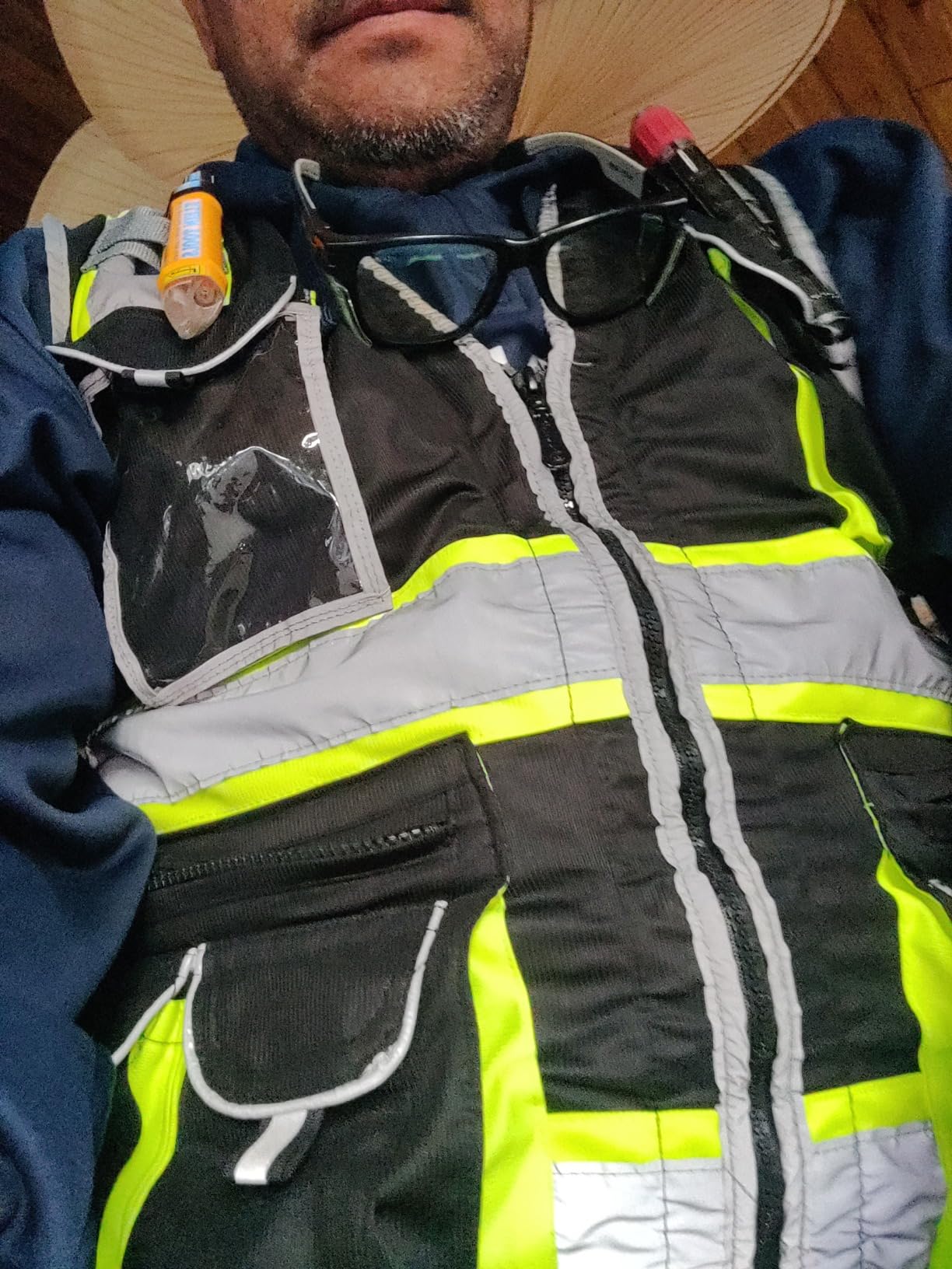 JKSafety Reflective Safety Vest for Men Cushioned Collar JK89 Black L customer photo 1