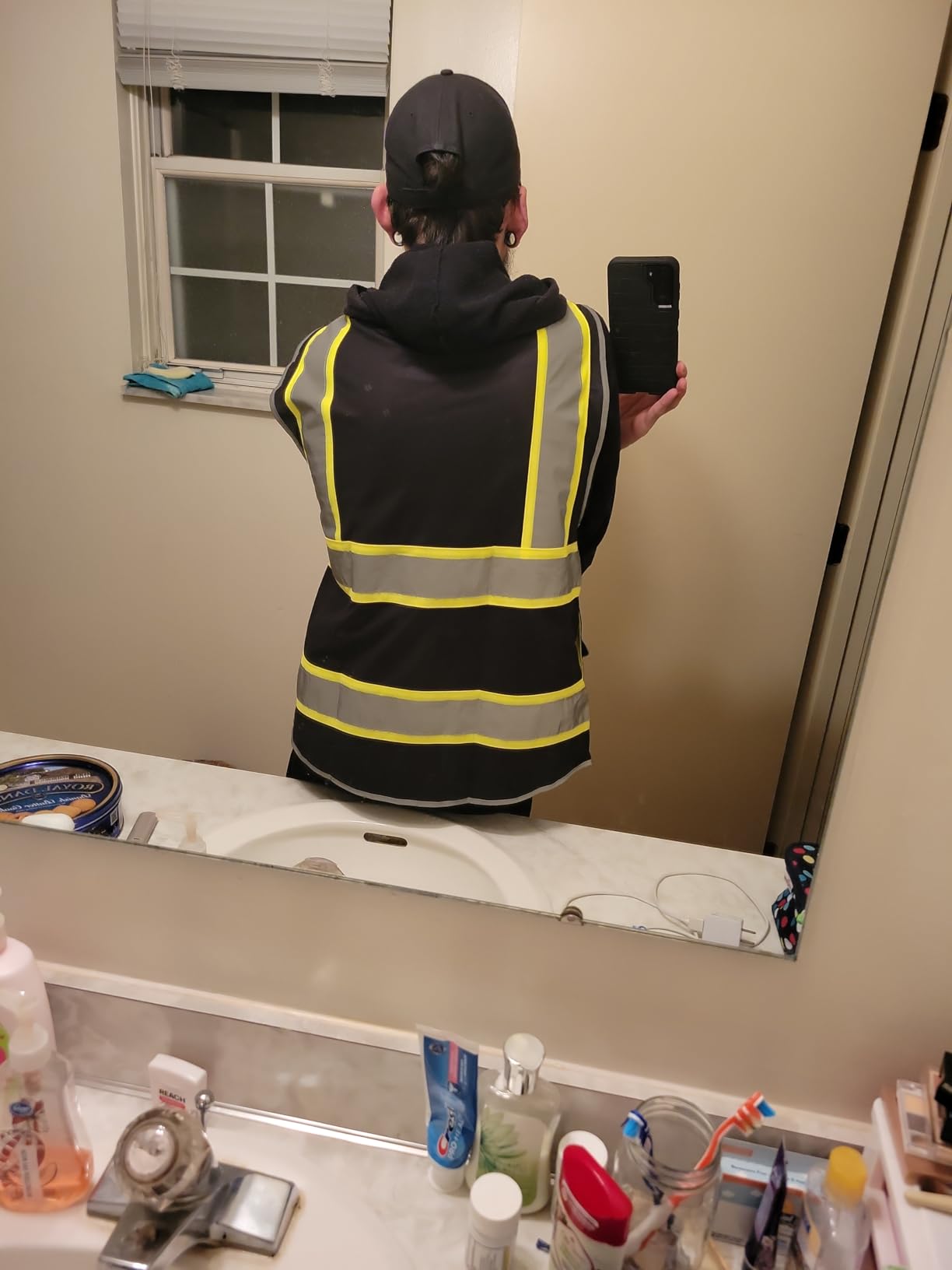 JKSafety Reflective Safety Vest for Men Cushioned Collar JK89 Black L customer photo 2