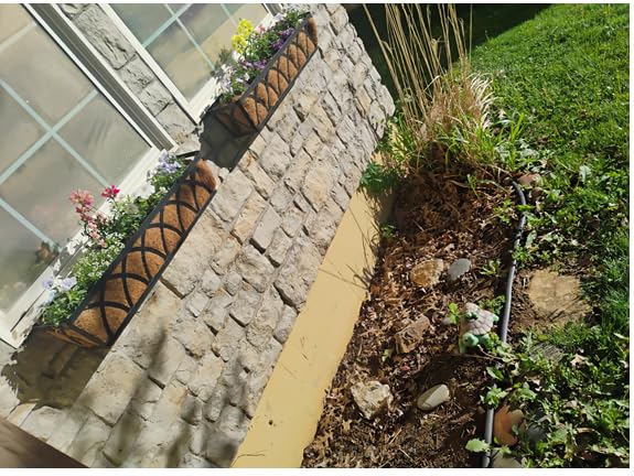 8.2ft Wooden Garden Pathway - Pool Walkway for Above Ground Pools, Weather Resistant Carbonized Pine Roll Out Boardwalk Pavers for Outside Stepping Stones Outdoor Flooring (Brown) customer photo 2