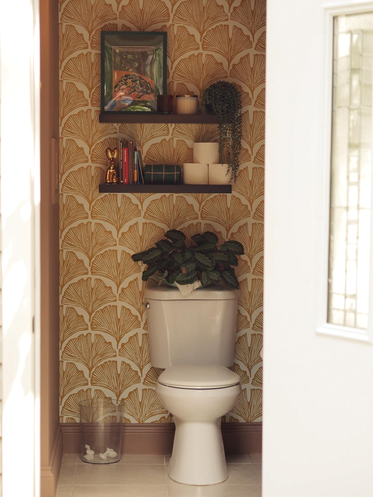 Novogratz x Waverly Blue Feather Palm Removable Peel and Stick Wallpaper customer photo 2