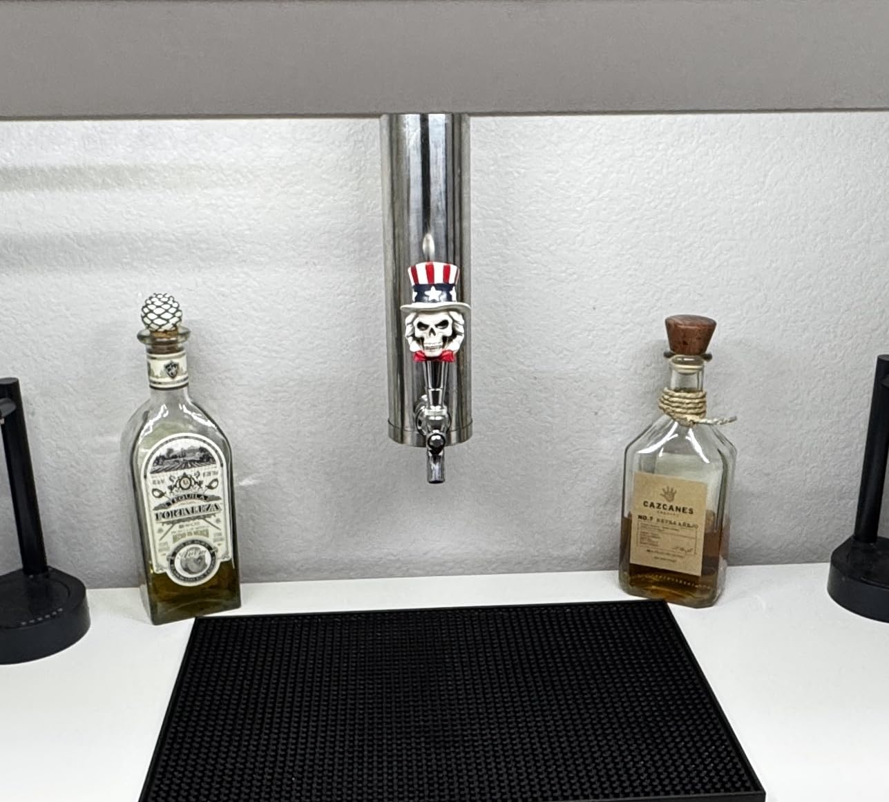 Single Tap Draft Beer Tower, Support Countertop and Kegerator Installation, Stainless Core Beer Faucet Stainless Steel 3'' Flanche Brewing Tower Dispenser Kit with Self-Closing Faucet Spring customer photo 2