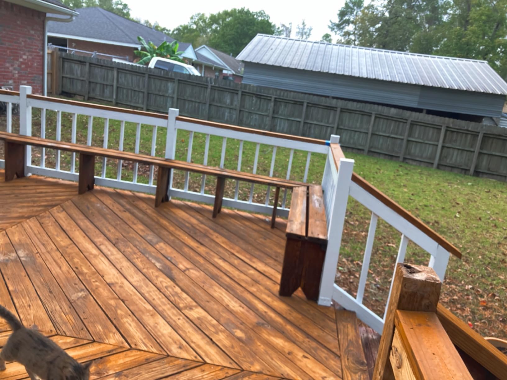 Armstrong-Clark Oil-Based Wood Stain for Decks, Fences, Siding, Logs and Outdoor Wood Surfaces, Cedar Semi-Transparent, 1 Gallon customer photo 1