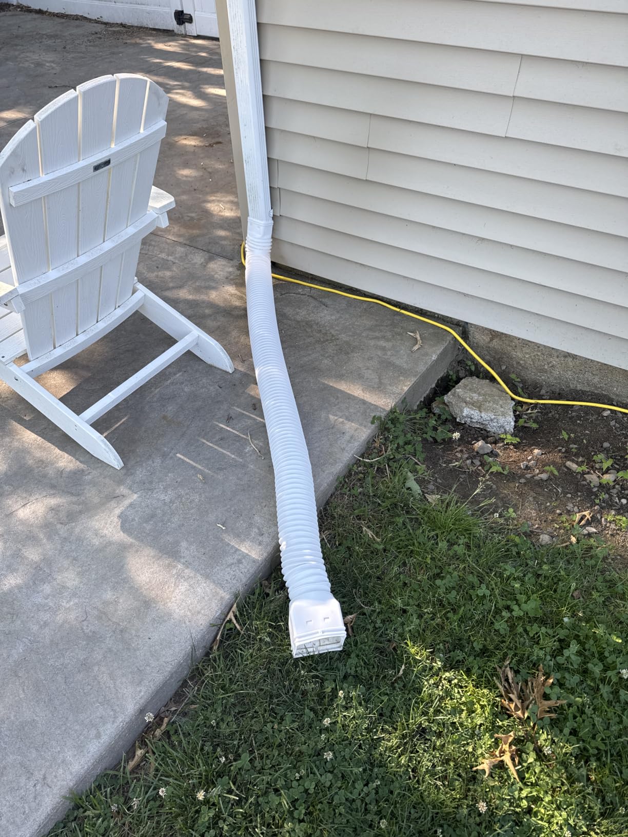 plusgutter White-2pack Rain Gutter Downspout Extensions Flexible, Drain Downspout Extender, Down Spout Drain Extender, Gutter Connector Rainwater Drainage, Extendable from 21 to 68 Inches customer photo 2
