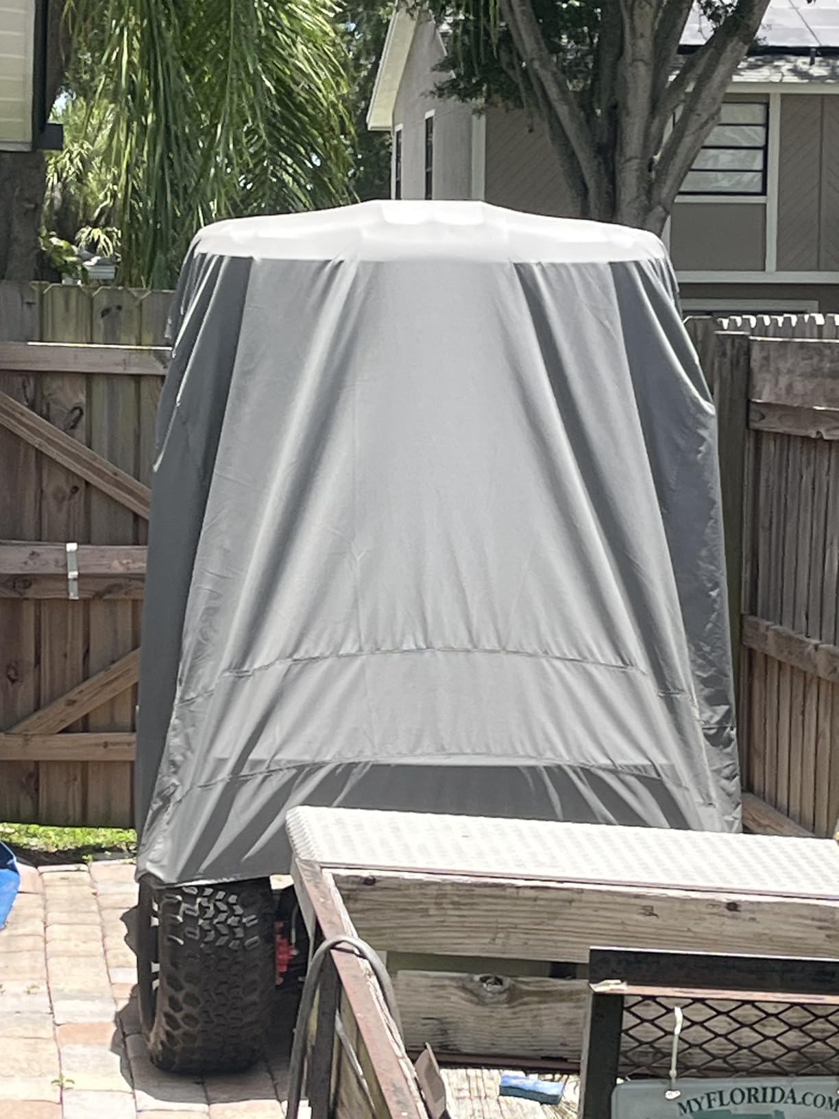 10L0L 2/4/4+2 Passenger Golf Cart Cover Upgrade Extended Roof, 600D Waterproof Snowproof Windproof Sunproof Durable Full Golf Cart Covers for Yamaha,EZGO,Club Car and Other customer photo 1