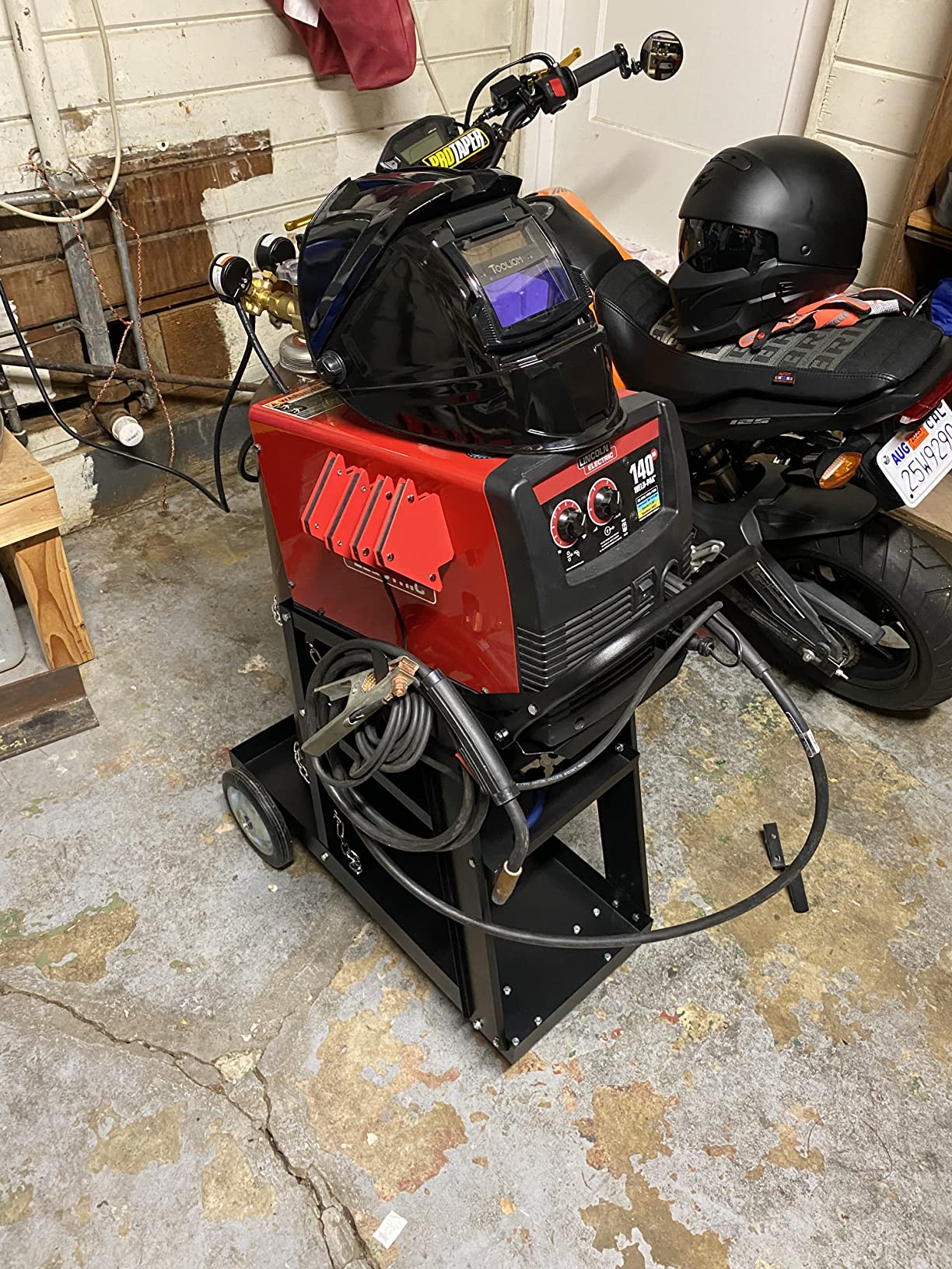 Welding Cart, Welding Carts for MIG/TIG Welder and Plasma Cutter, Black customer photo 2