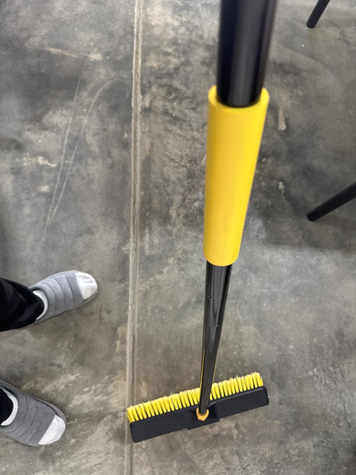 Yocada 18 Inch Push Broom Heavy-Duty Outdoor Commercial Broom Brush | Stiff Bristles for Cleaning Patio Garage Deck Concrete Wood Stone Tile Floor 65.3 inch Long customer photo 2