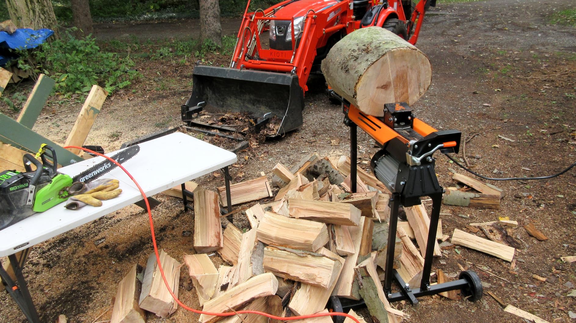 WEN Electric Log Splitter, 6.5-Ton Capacity with Portable Stand (56208) customer photo 1
