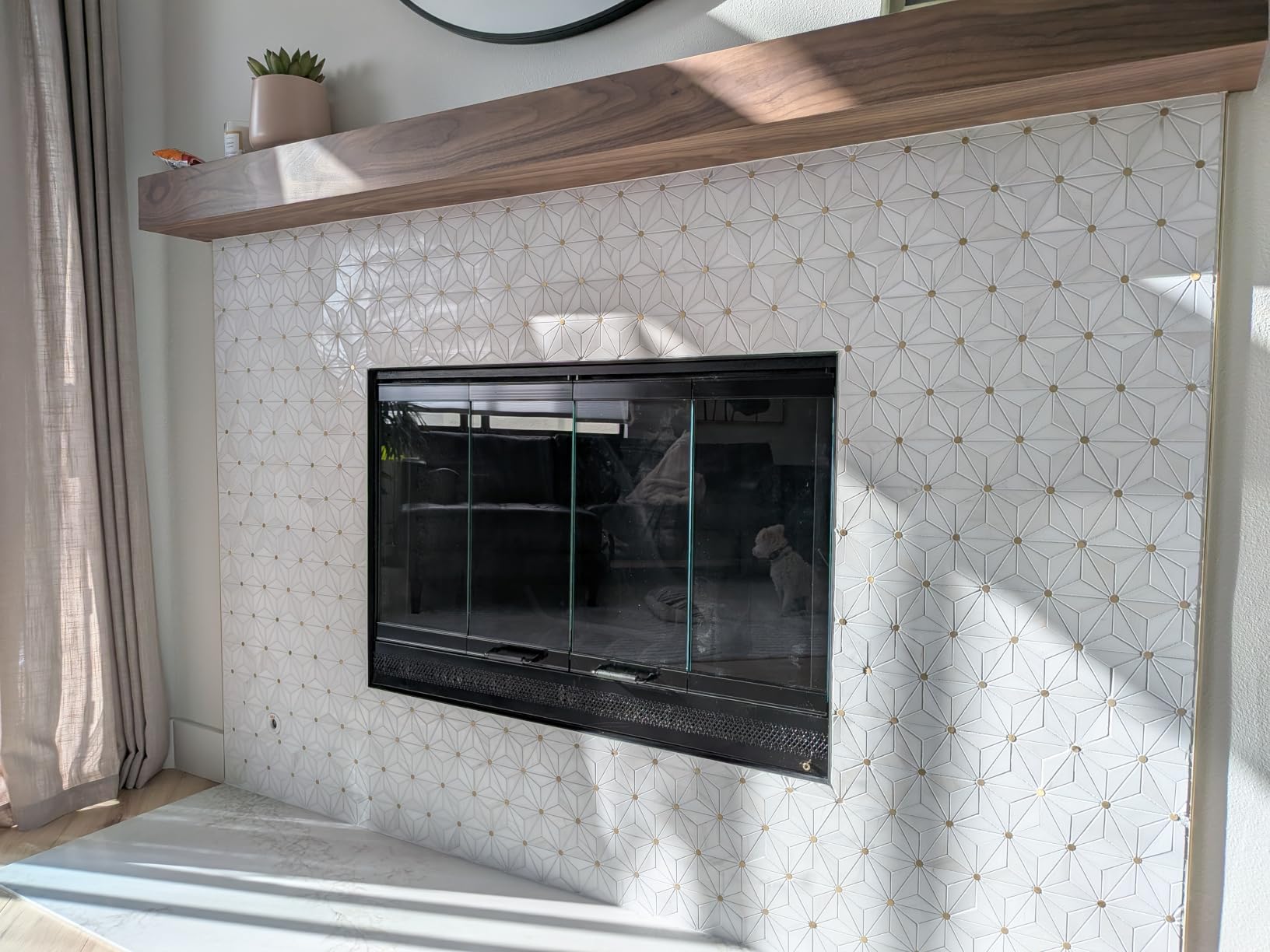 Fireplace Glass Door Set for Heatilator Fireplace Model# E36, E-36I, EC36, EC-36I, EL36, BC36R, BC36C (Black Finish) customer photo 1