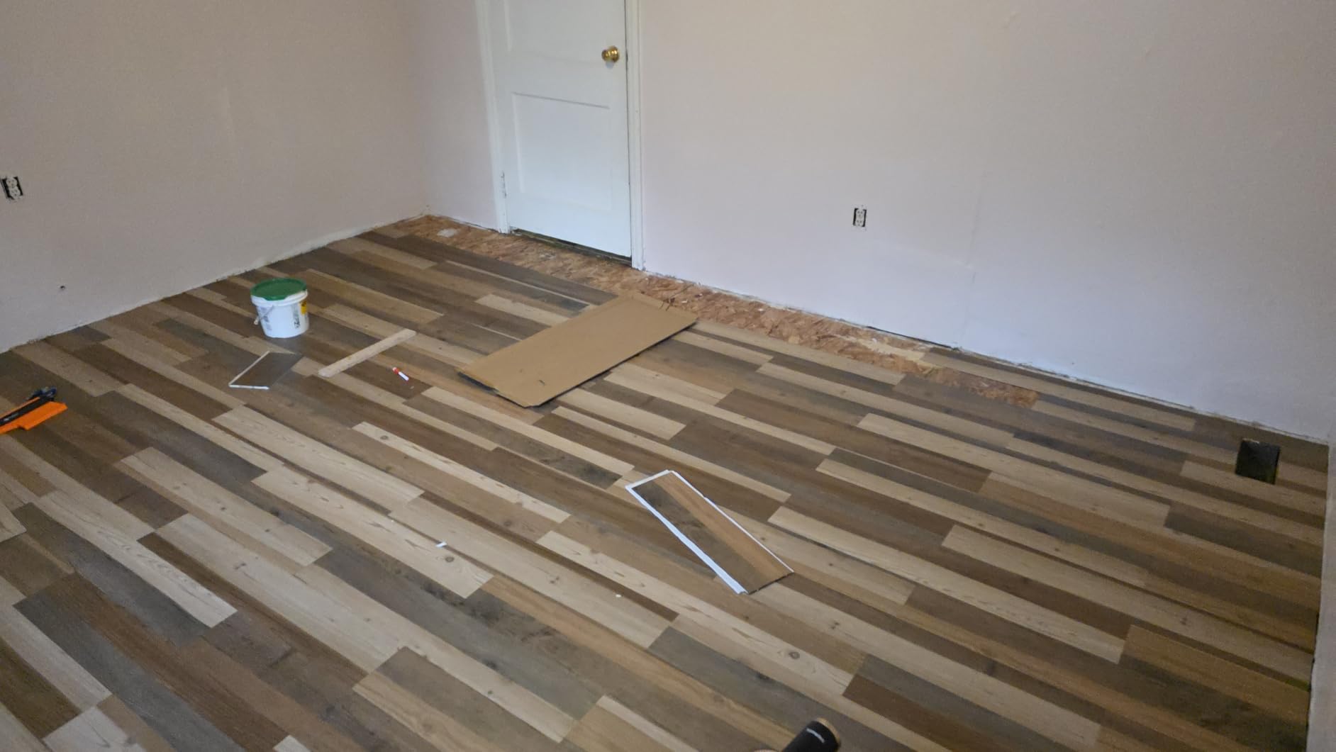 LUCiDA SURFACES Luxury Vinyl Flooring Tiles | Peel and Stick Floor Tile for DIY Installation | 36 Wood Look Planks | Brown Chevron | BaseCore | 54 Sq. Feet customer photo 1