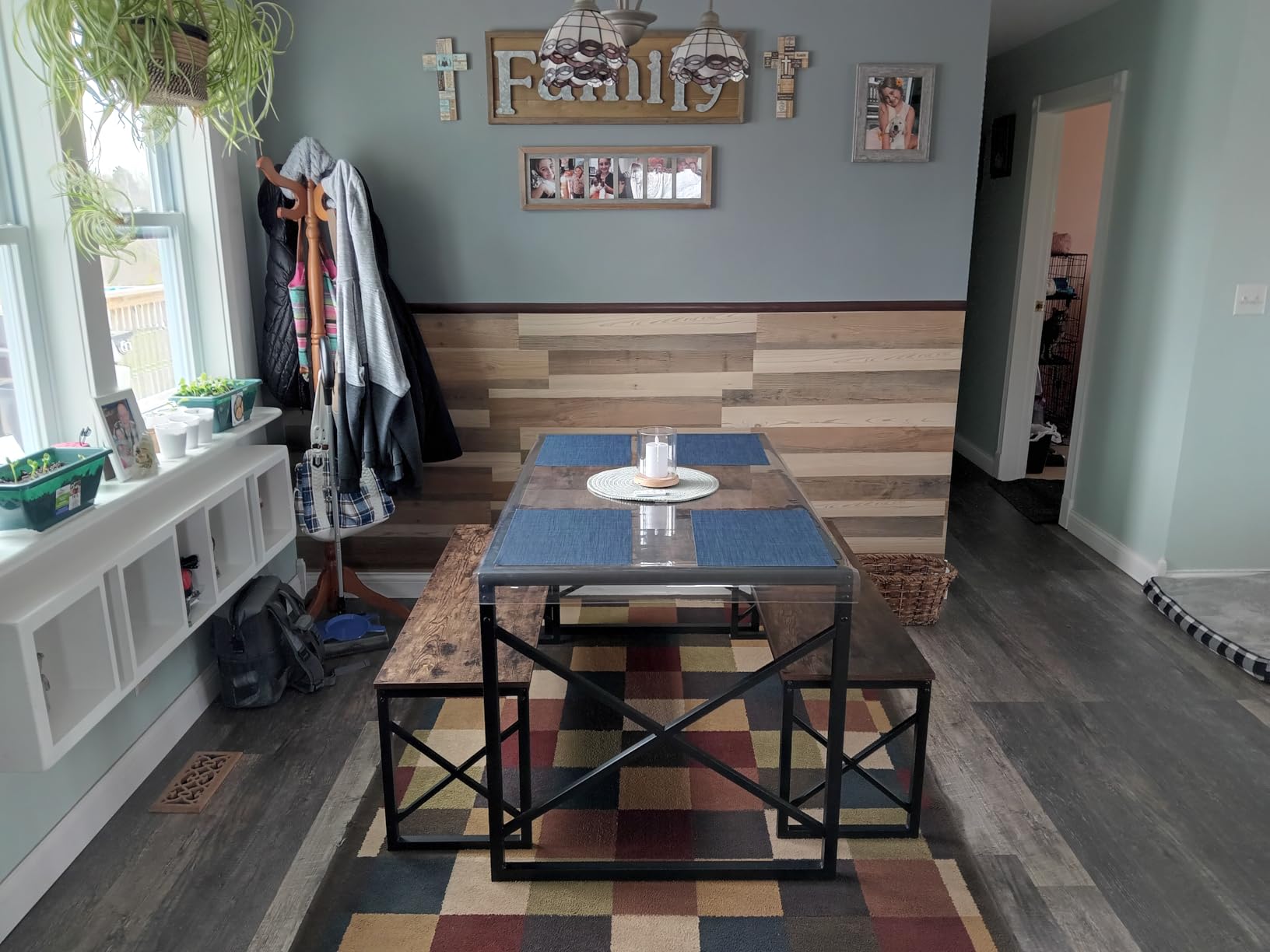 LUCiDA SURFACES Luxury Vinyl Flooring Tiles | Peel and Stick Floor Tile for DIY Installation | 36 Wood Look Planks | Brown Chevron | BaseCore | 54 Sq. Feet customer photo 2