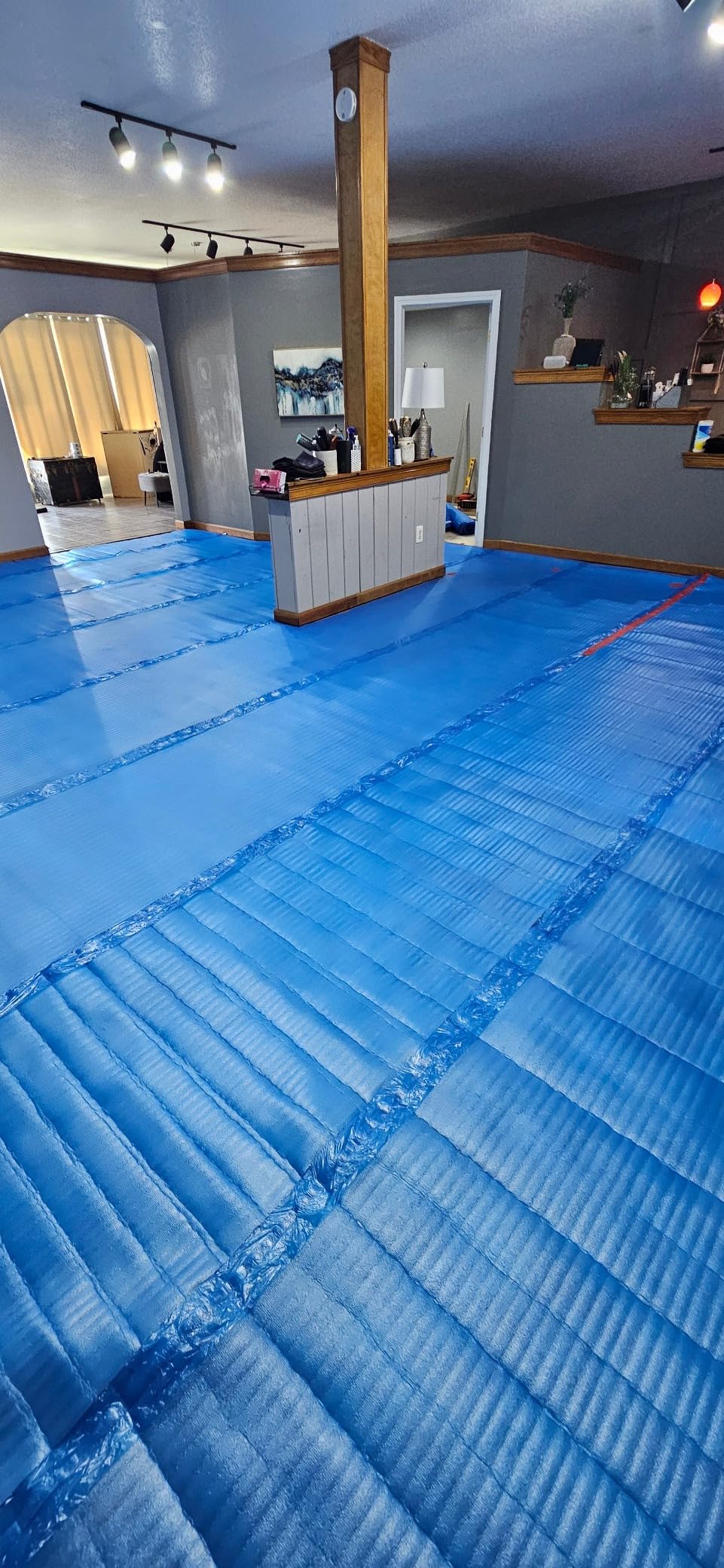 3in1 Vapor Barrier Flooring Underlayment w/Overlap and pre-Attached Tape Strip - Bestlaminate- 2mm - 500sq.ft (Bundle 5 Rolls Each 100 sg.ft.) customer photo 2
