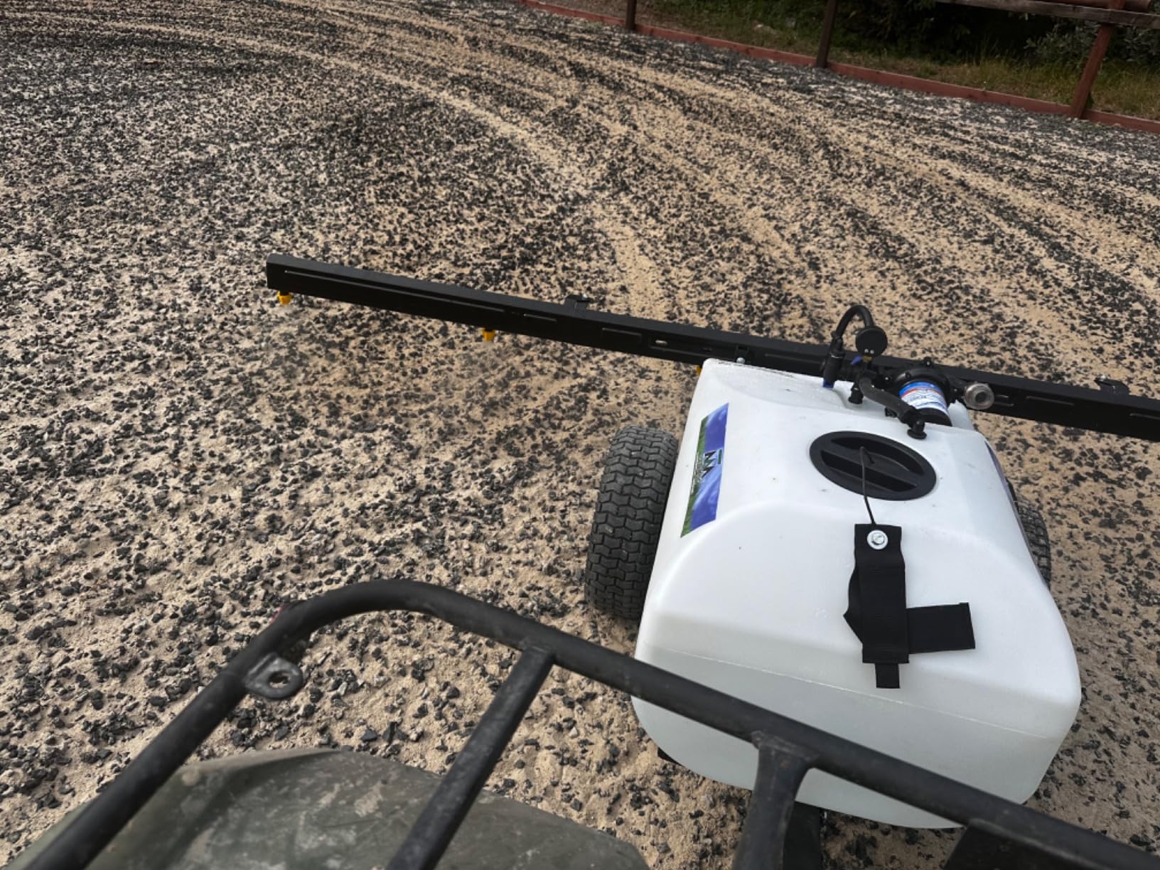 Master Mfg 36-Gallon Premium Pull-Behind Trailer Broadcast Sprayer - 10ft Swath, 3.0GPM, 60PSI Max customer photo 2