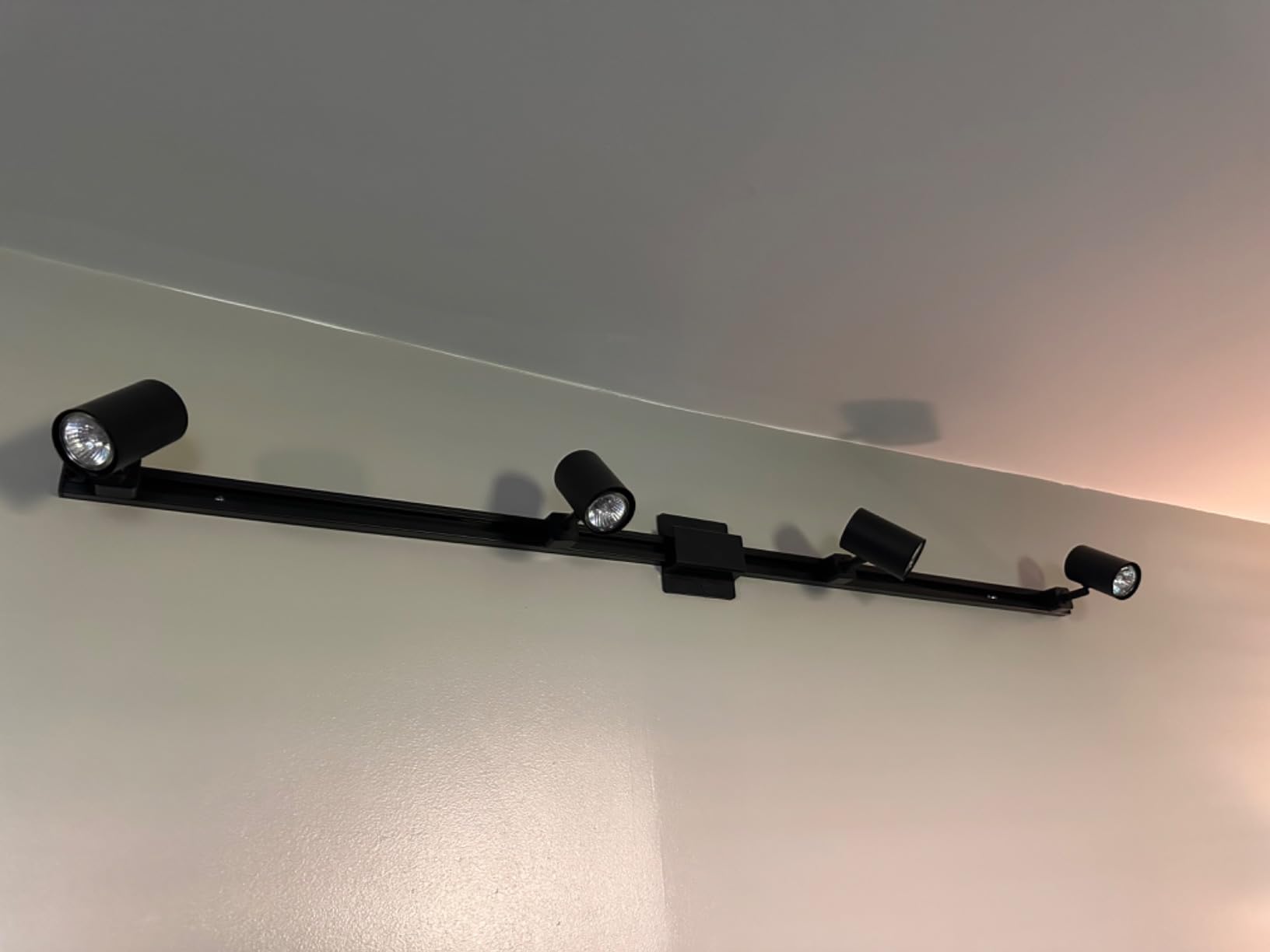 Globe Electric 64000009 4-Light Adjustable Track Lighting Kit, Matte Black and Matte Brass Finish, 56-Inch Width customer photo 1