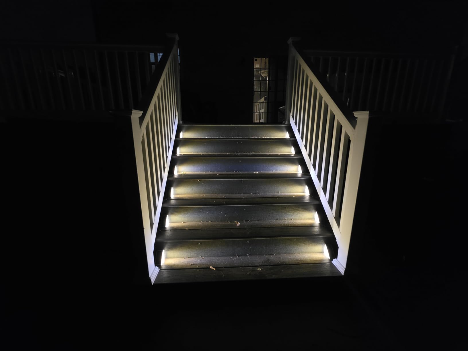 Solar Step Lights, 6 Pack Warm White Solar Stair Lights Outdoor Waterproof IP67 Auto On Off, Solar Lights for Steps, Stair, Patio, Yard, Porch, Front Door, Sidewalk, Deck Decor customer photo 2