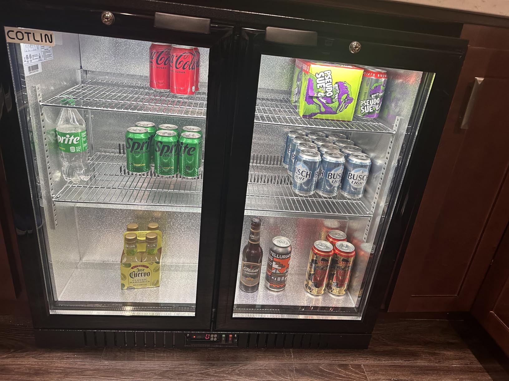 COTLIN 36 Inch Back Bar Cooler, Under Counter Beverage Refrigerator with LOW-E Glass, Free Standing Beverage Fridge, Adjustable Shelves, Drink Fridge for Beer, Wine, Soda, ETL and NSF Approved customer photo 1