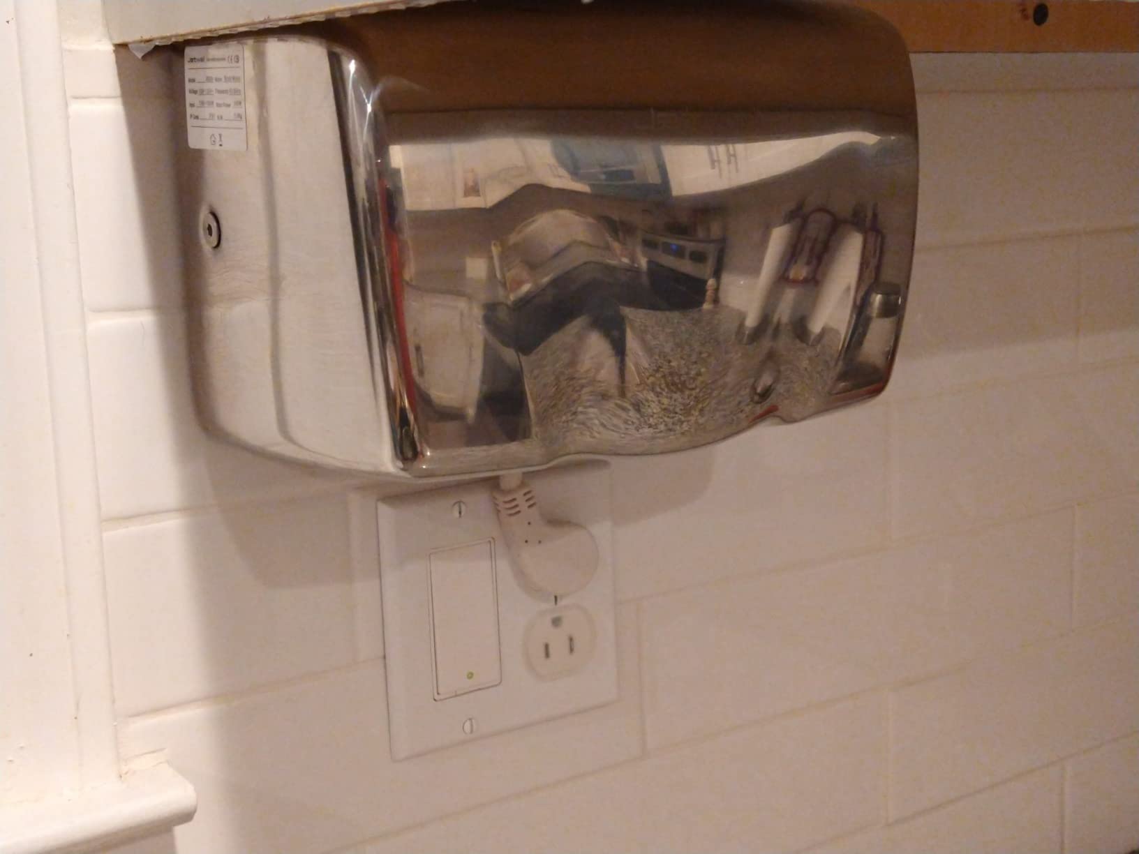 JETWELL High Speed Commercial Automatic Hand Dryer - Heavy Duty Stainless Steel Hand Dryer - Warm Wind Hand Blower customer photo 1