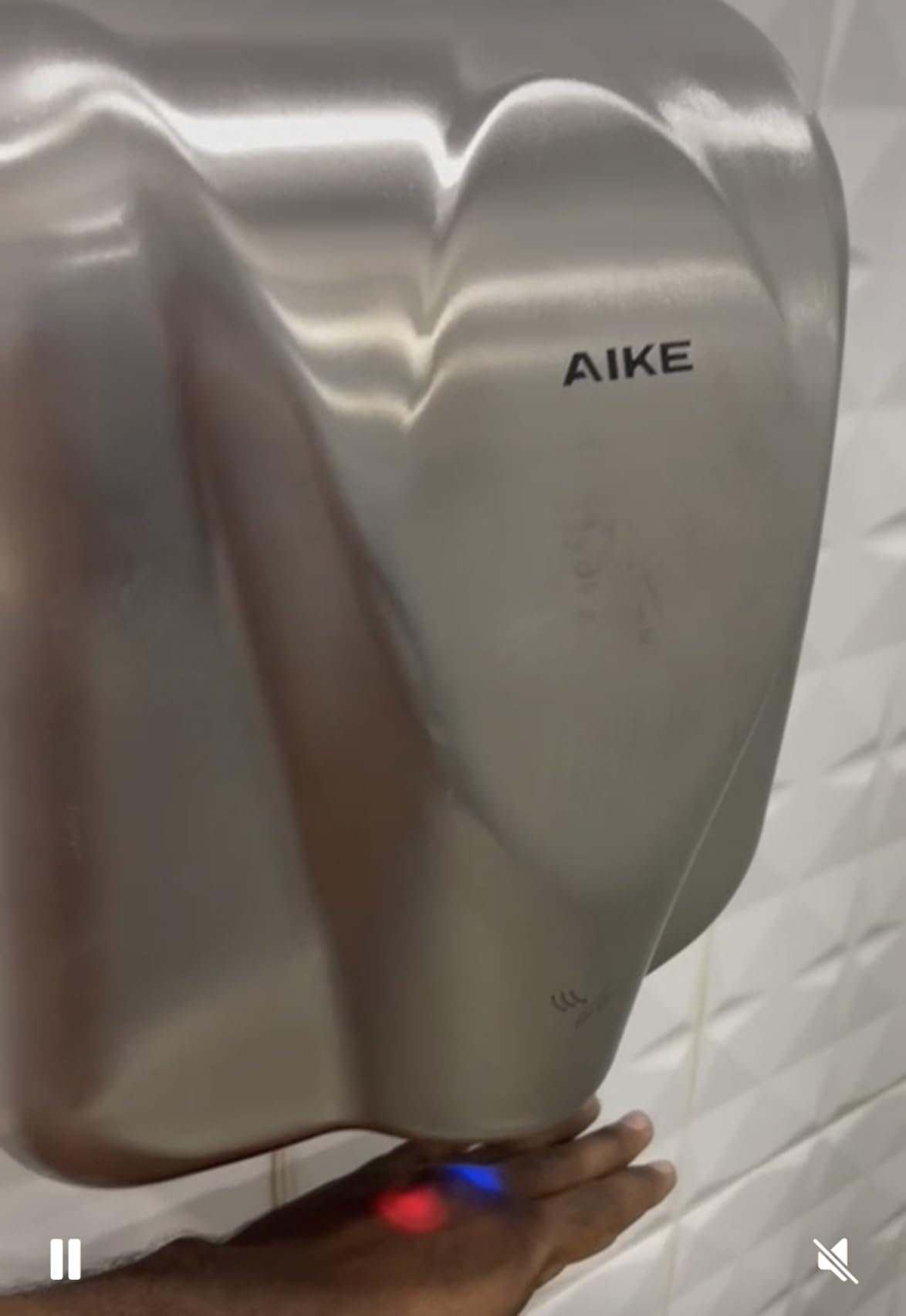 AIKE Elephant Power Hand Dryer for Commercial Bathroom Brushed Steel Cover | 15S Fast Dry Heavy Duty High Speed Design, Plug-in Easy Install and Hardwiring Friendly, Stainless Steel Model AK2812 customer photo 1