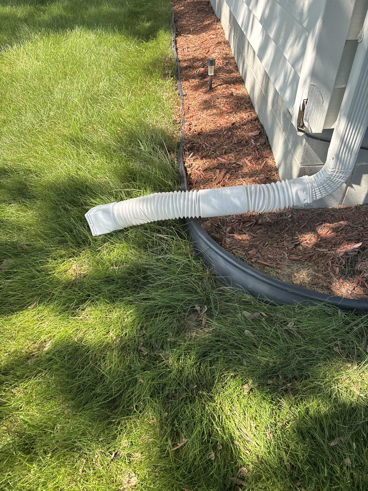 Ogutter Rain Gutter Downspout Extensions, Downspout Extender for Rainwater Drainage Flexible, Down Spout Drain Extension Pipe and Extendable from 21 to 66 Inches (White) customer photo 2