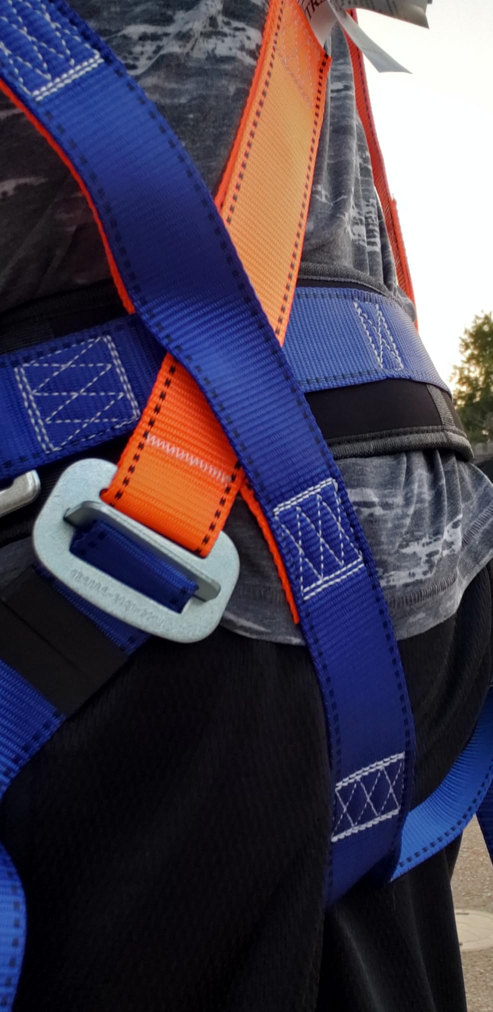 TT TRSMIMA Safety Harness Fall Protection Kit: Full Body Roofing Harnesses | Men Construction Harness Kit with Shock Absorbing Lanyard - Updated Padded for Roof Work customer photo 2