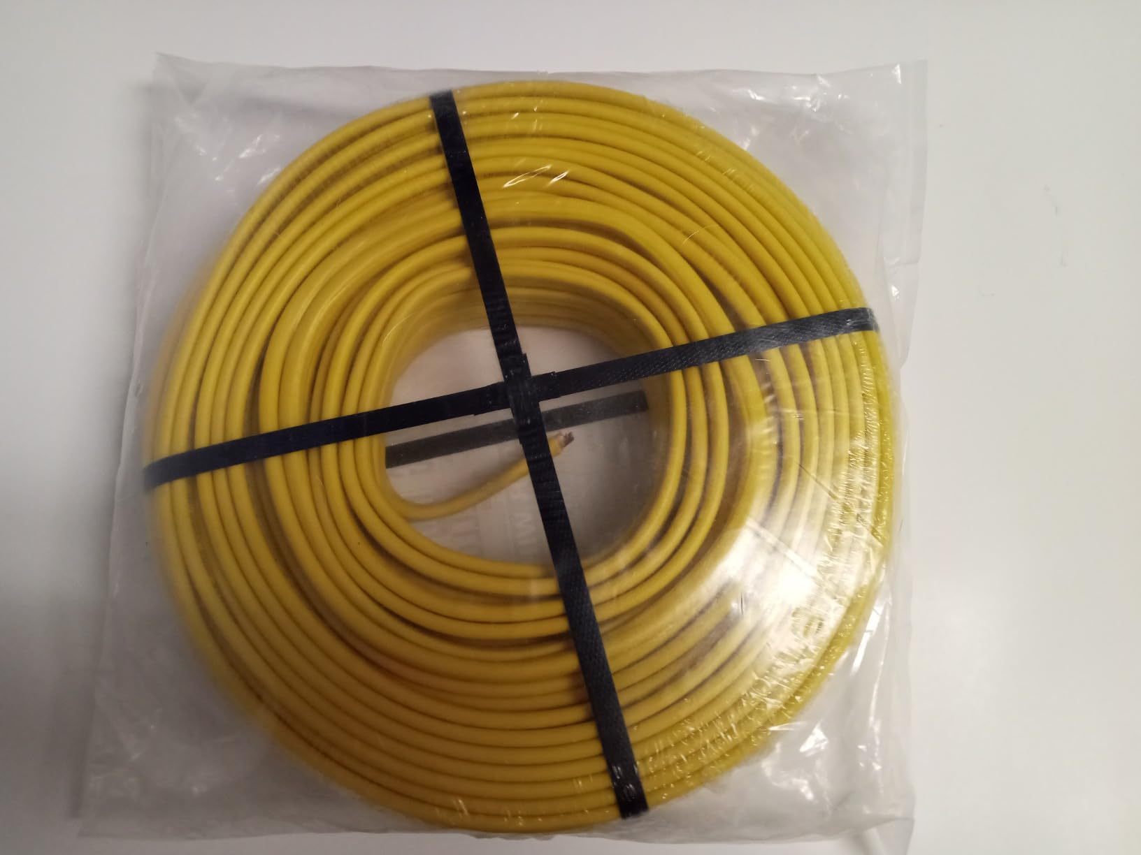 12/2 NM-B Electrical Wire with Ground, 100 ft Coil - 12 AWG Solid Copper, Yellow Non-Metallic Sheathed Cable for Indoor Residential Wiring customer photo 1