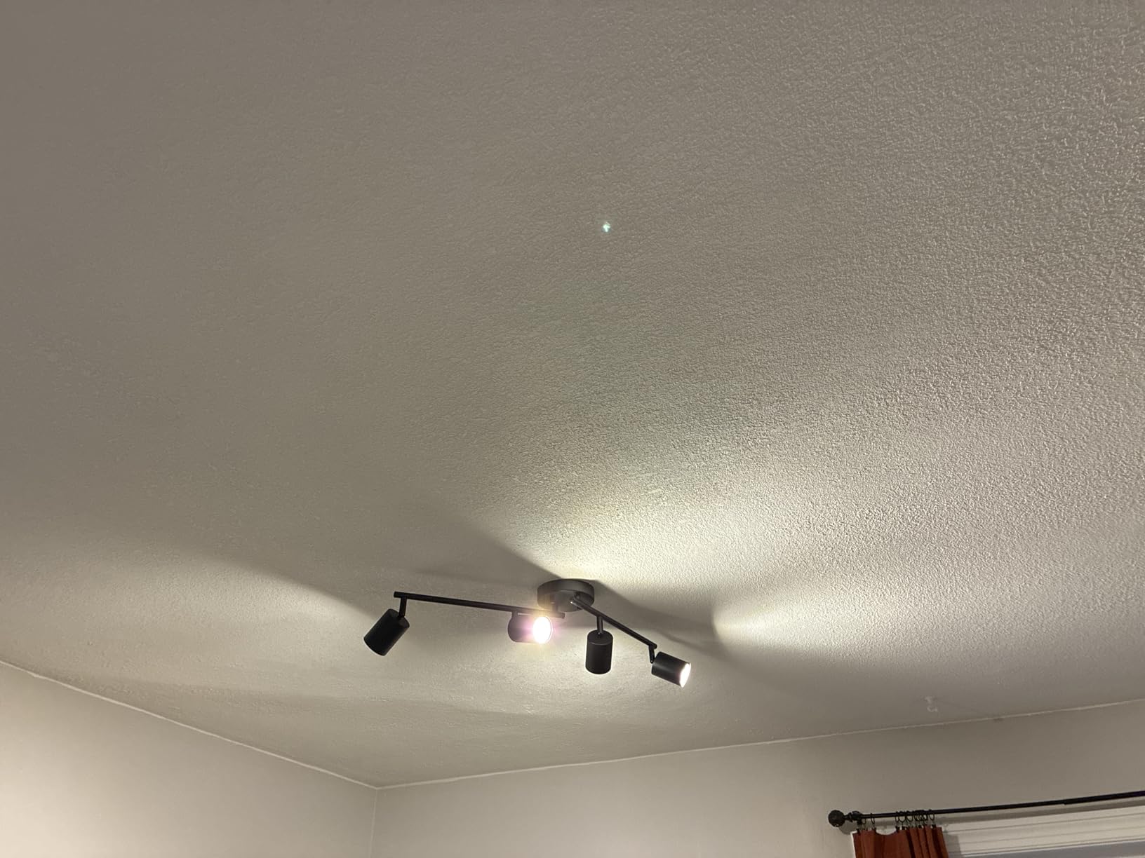 BoostArea LED 4 Light Track Lighting Kit, Black 4 Way Ceiling Spot Lighting, Flexibly Rotatable Light Head for Kitchen, Living Room, Bedroom, Bulb Not Included customer photo 1