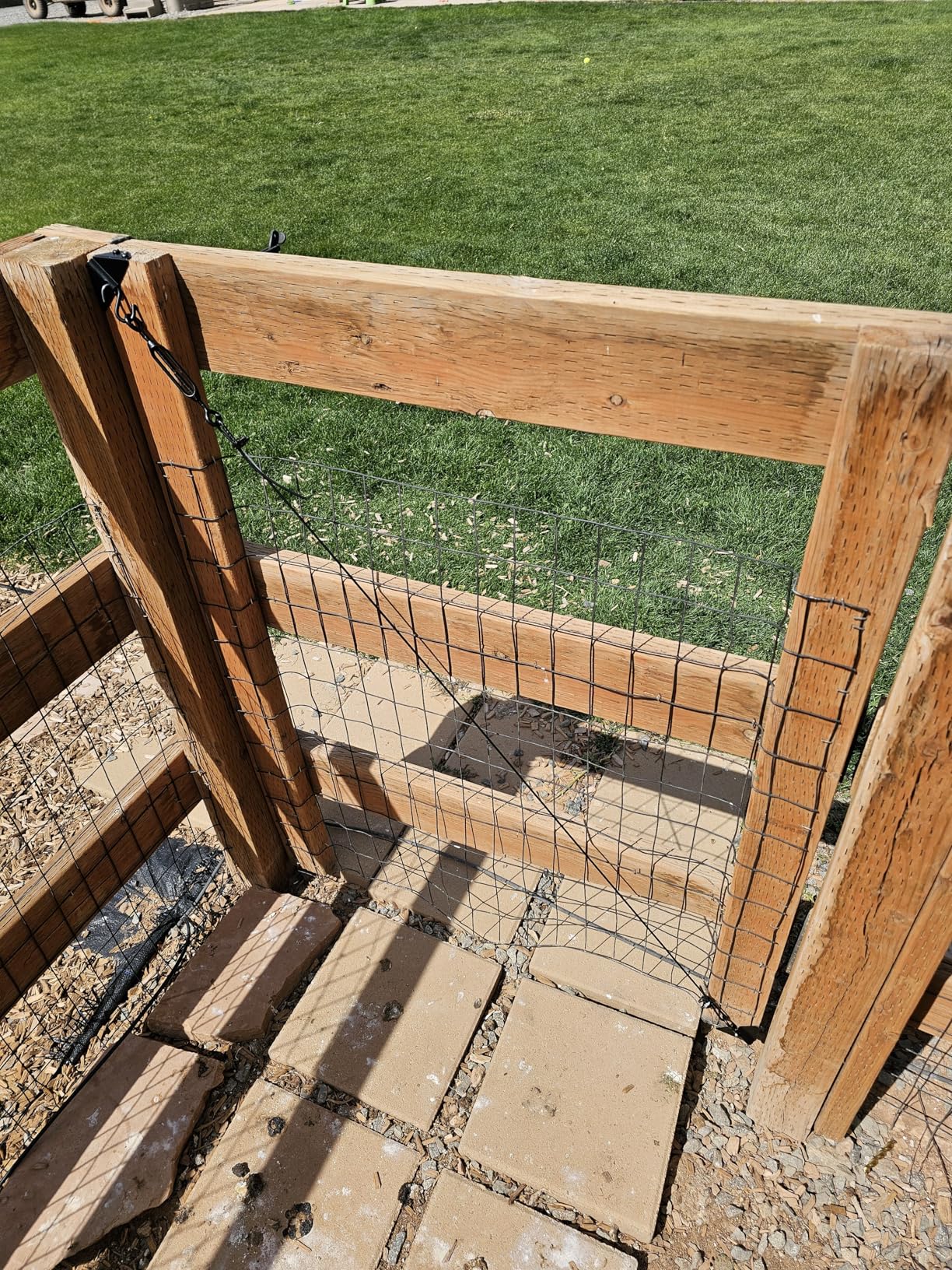 HILLMASTER Durable Anti Sag Gate Kit for Wooden Fence, Anti-Sag Gate Support Cable Kit in Zinc, Anti-Sagging Fence Gate Kit Steel Gate Hardware, Wood Door Repair Kit for Outdoor, Gate Frame Kit Black customer photo 2