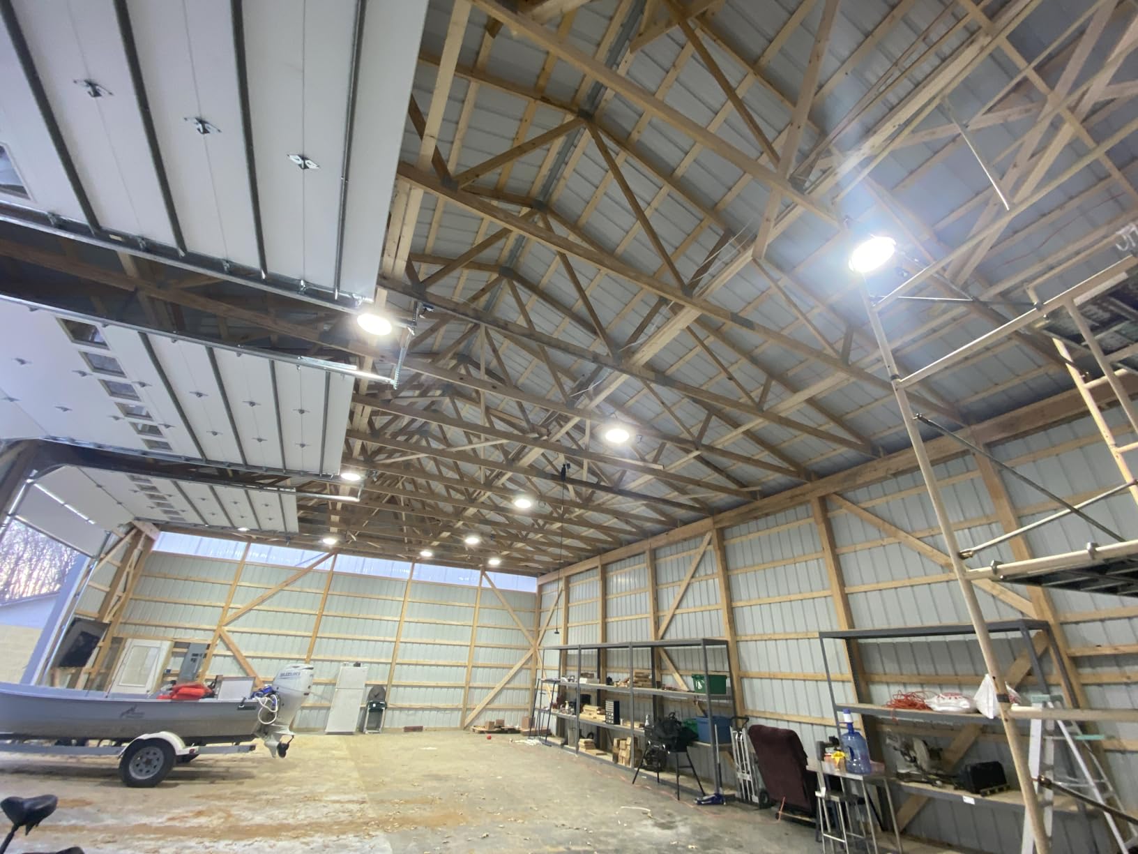 Amico 10 Pack UFO LED High Bay Light 200W 28000lm 5000K, UL Listed | US Hook 5' Cable, Alternative to 650W MH/HPS, High Bay LED Shop Light for Workshop Warehouse Barn Commercial Lighting Fixture customer photo 2
