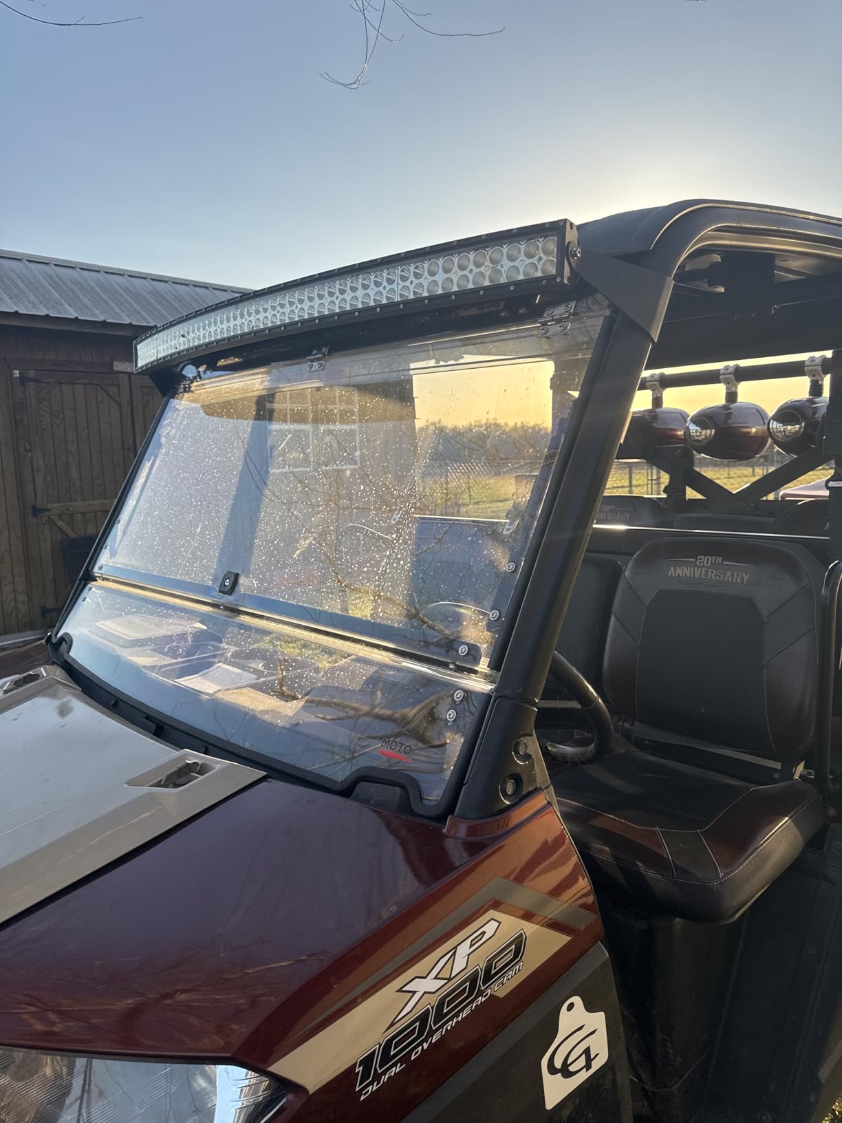 KEMIMOTO 2-IN-1 Flip Windshield Compatible with Ranger 1000, Scratch Resistant Fold Front Windshield Compatible with Polaris Ranger XP 900/1000/ Crew XP 1000/ Diesel 2014-2026 customer photo 2