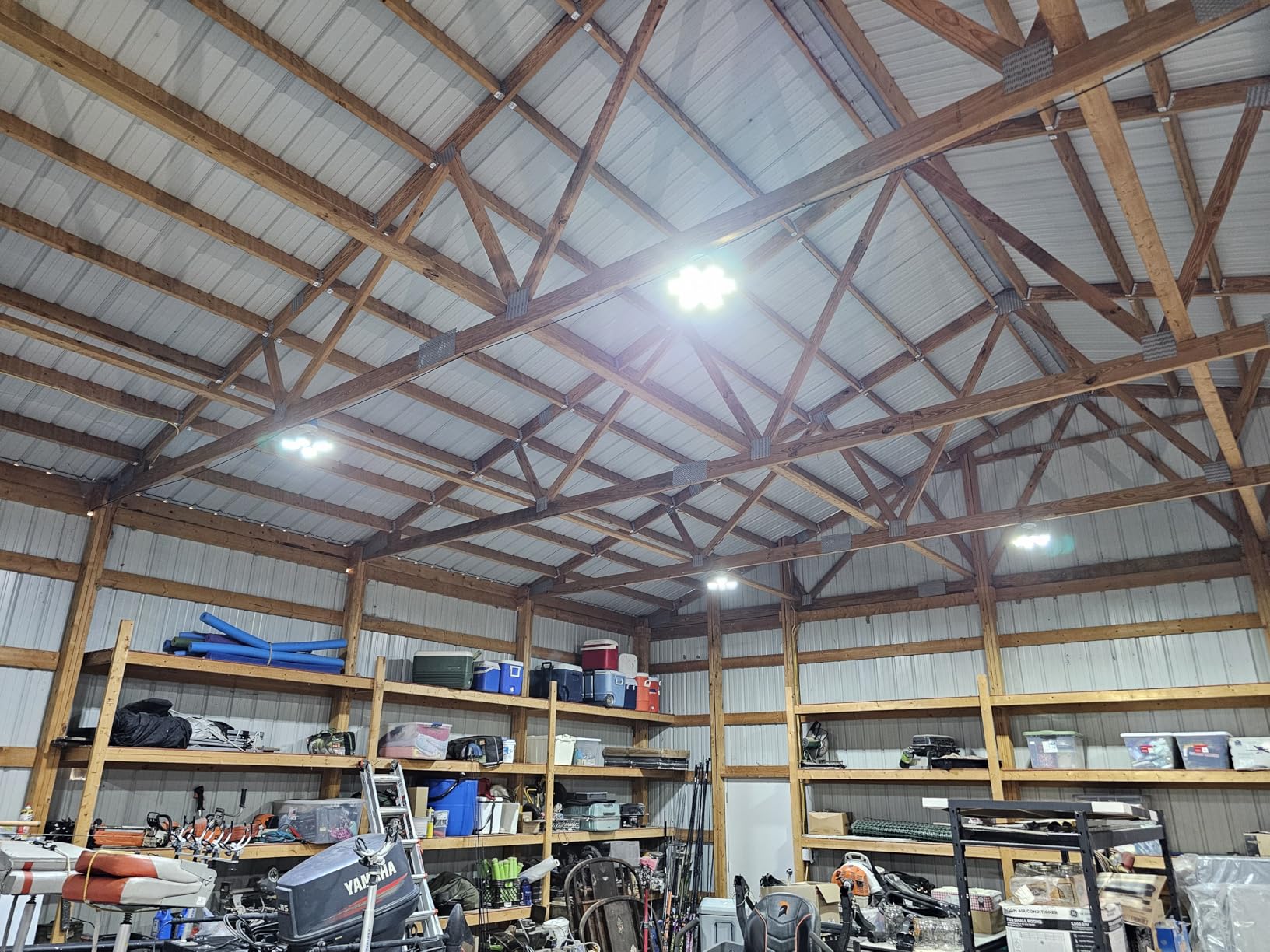 LED Garage Light - 160W Garage Light Bulb 64000LM 6500K Super Bright Garage Lighting w/ 6 Deformable Panels Screw in Shop Lights for Basement Workshop Warehouse Attic - 4Pack customer photo 1