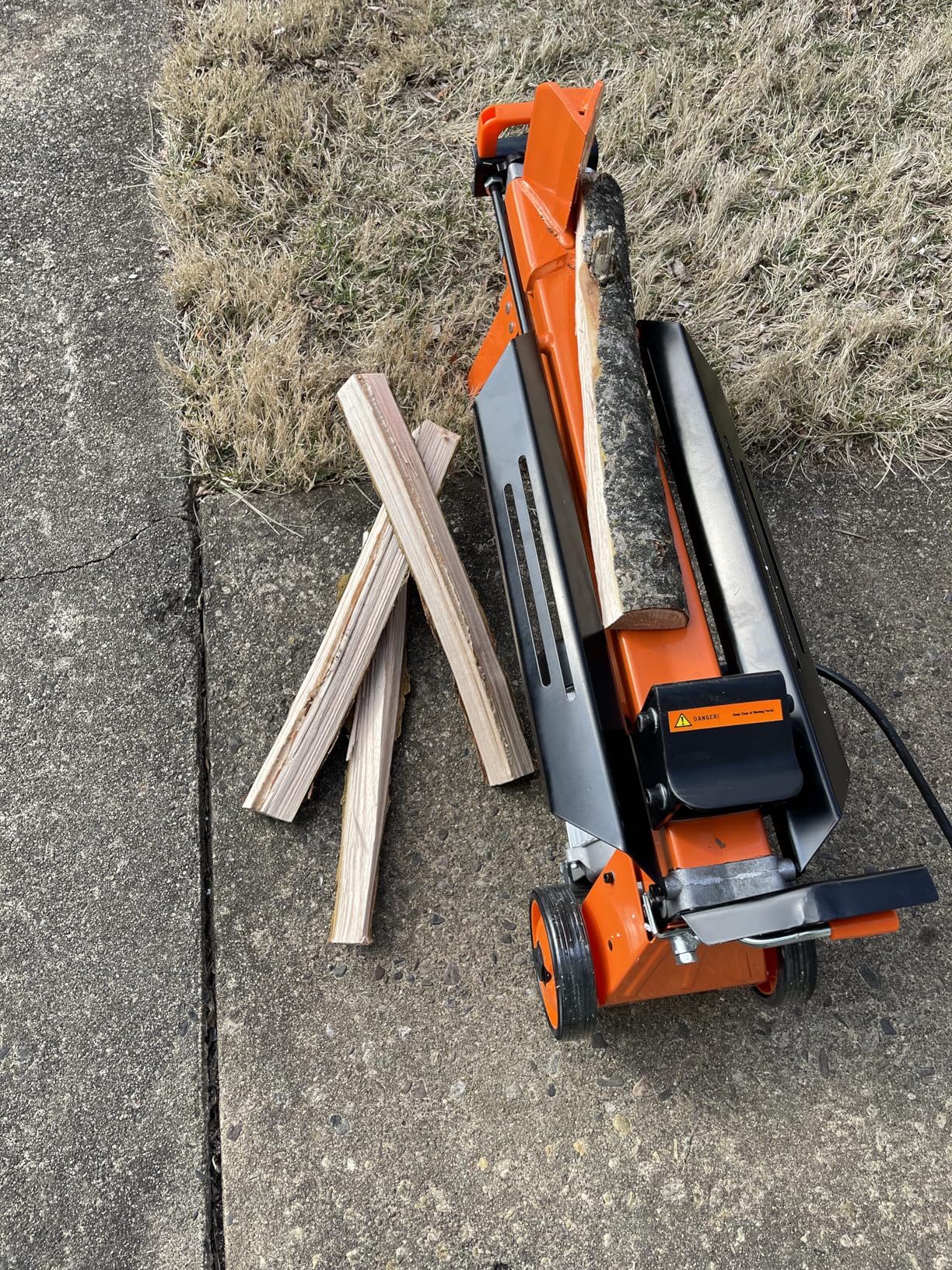 PROYAMA 7T Electric Log Splitter, 15A Motor Wood Splitter with Cross Wedge customer photo 2