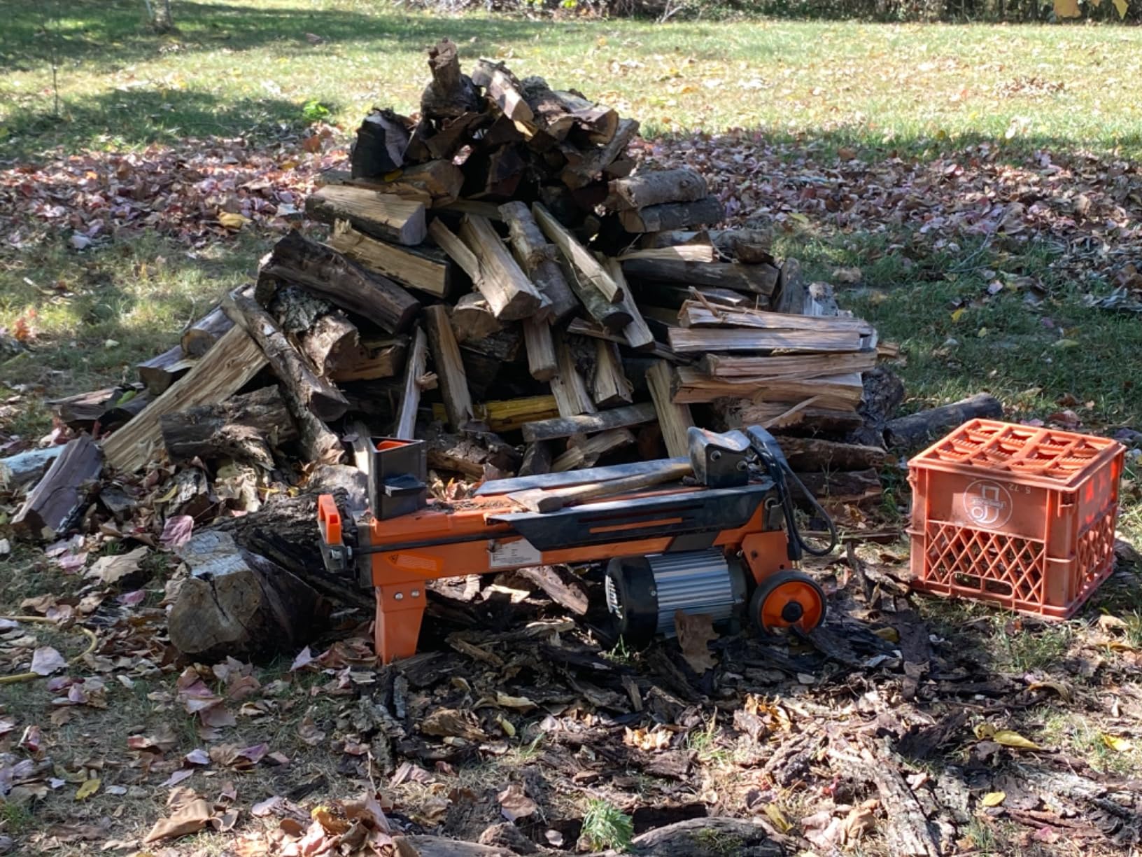 PROYAMA Log Splitter 7 Ton with Stand, Wood Splitter Electric Powered, Hydraulic Ram customer photo 2