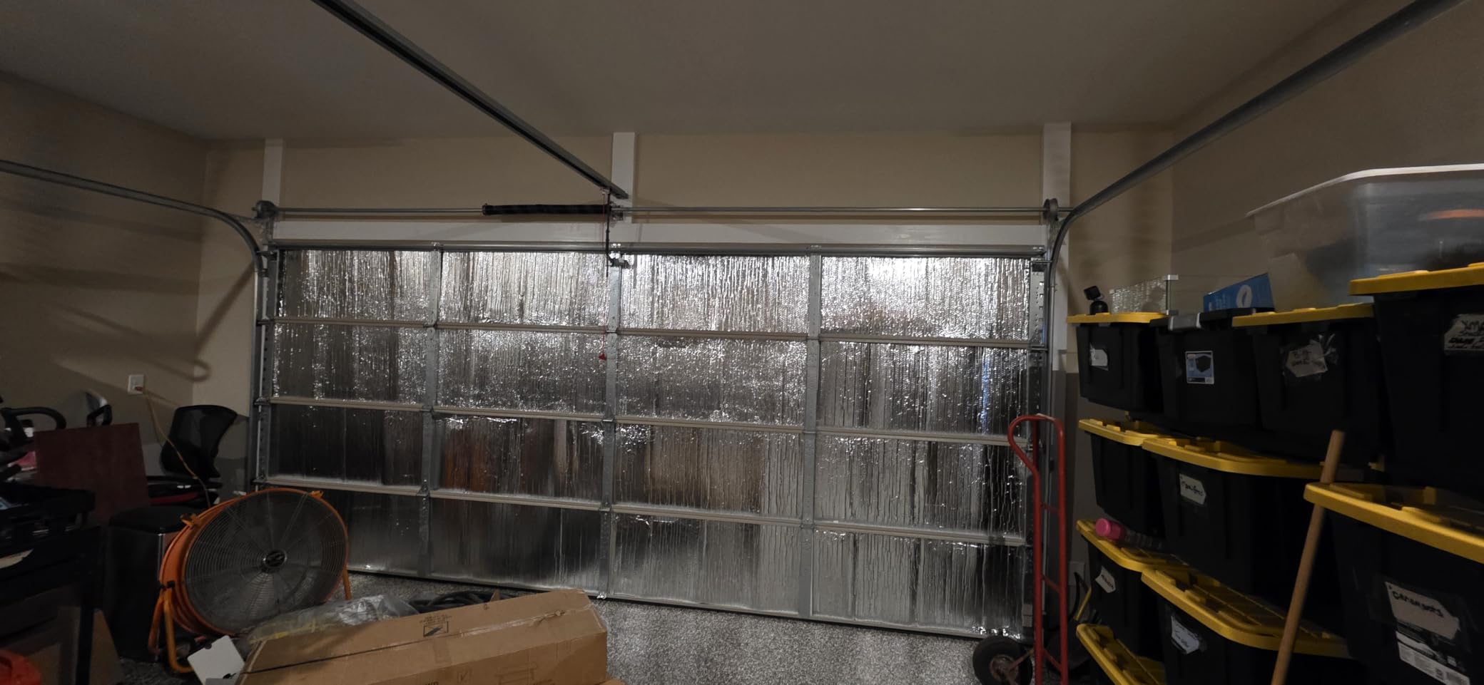 24P Garage Door Insulation Kit Panels 6MM 24x8FT for Triple Garage Door, Pre-Cut Bubble Reflective Aluminum Foil Sheet 240 Tape, DIY Install Temperature Control Block Summer Heat & Winter Cold customer photo 2