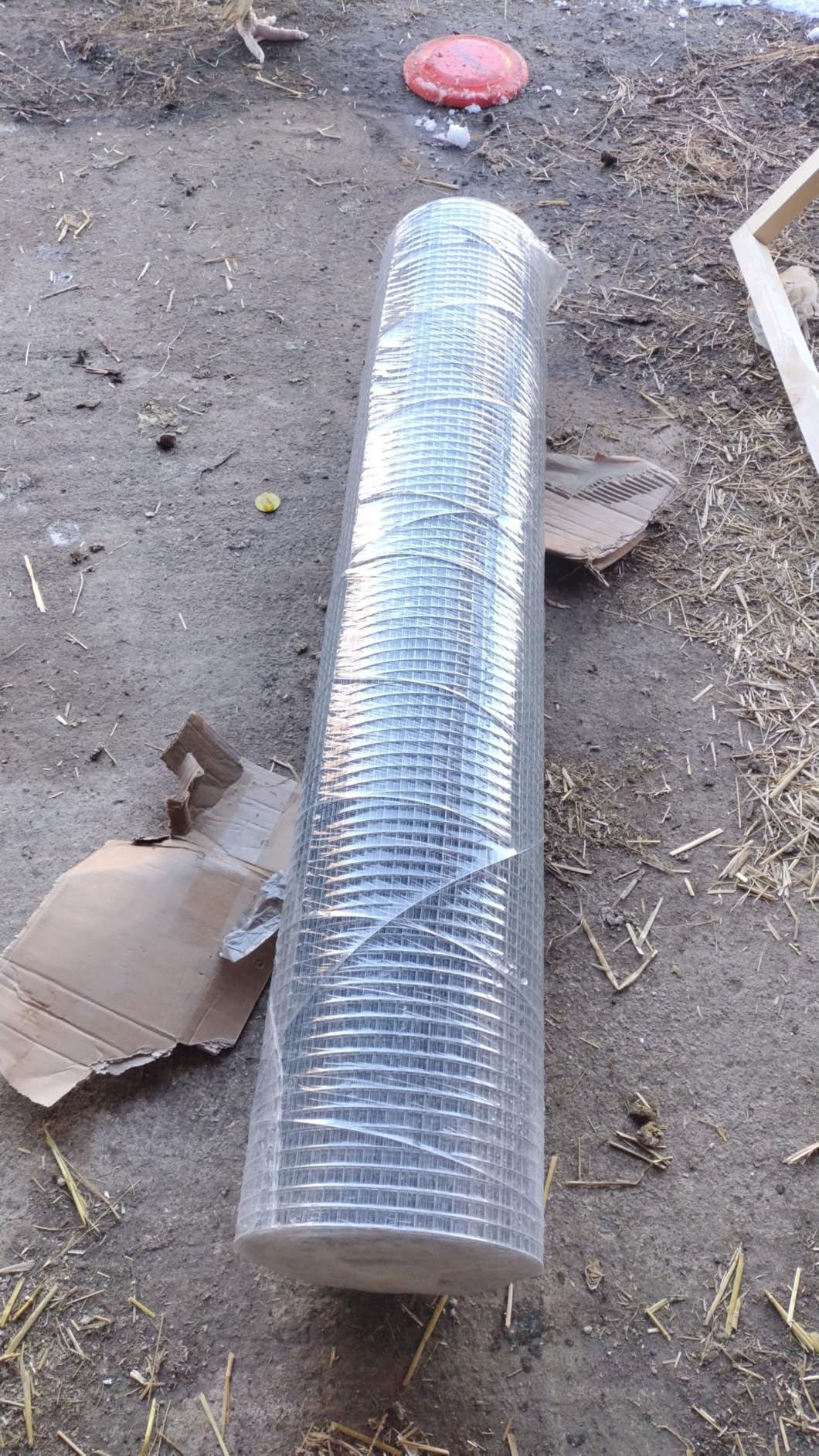 SANZEUS Hardware Cloth, 48in x 100ft 1/2in Mesh, 19GA Chicken Wire Fencing | Hot-dip galvanized after welding, heavy-duty wire mesh, rust resistant customer photo 1