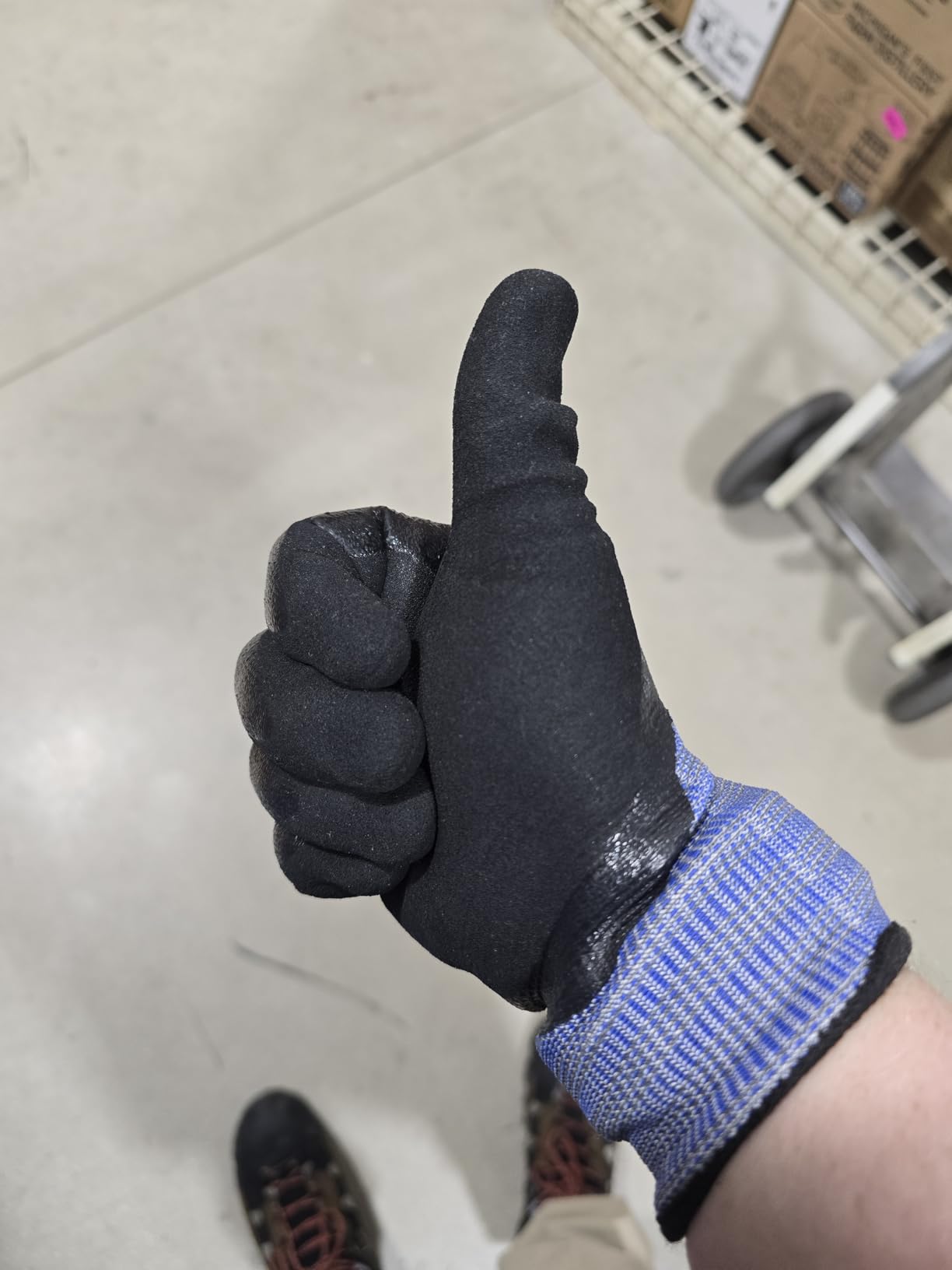 Schwer A9 Cut Resistant Work Gloves, 3/4 Double-Dipped Coating, PM3202, L | Level 5 Abrasion, Level 4 Puncture Resistant, 3/4 Water & Oil Proof, Strong Grip, 18 Gauge, Touchscreen, Durable, Heavy Duty customer photo 2