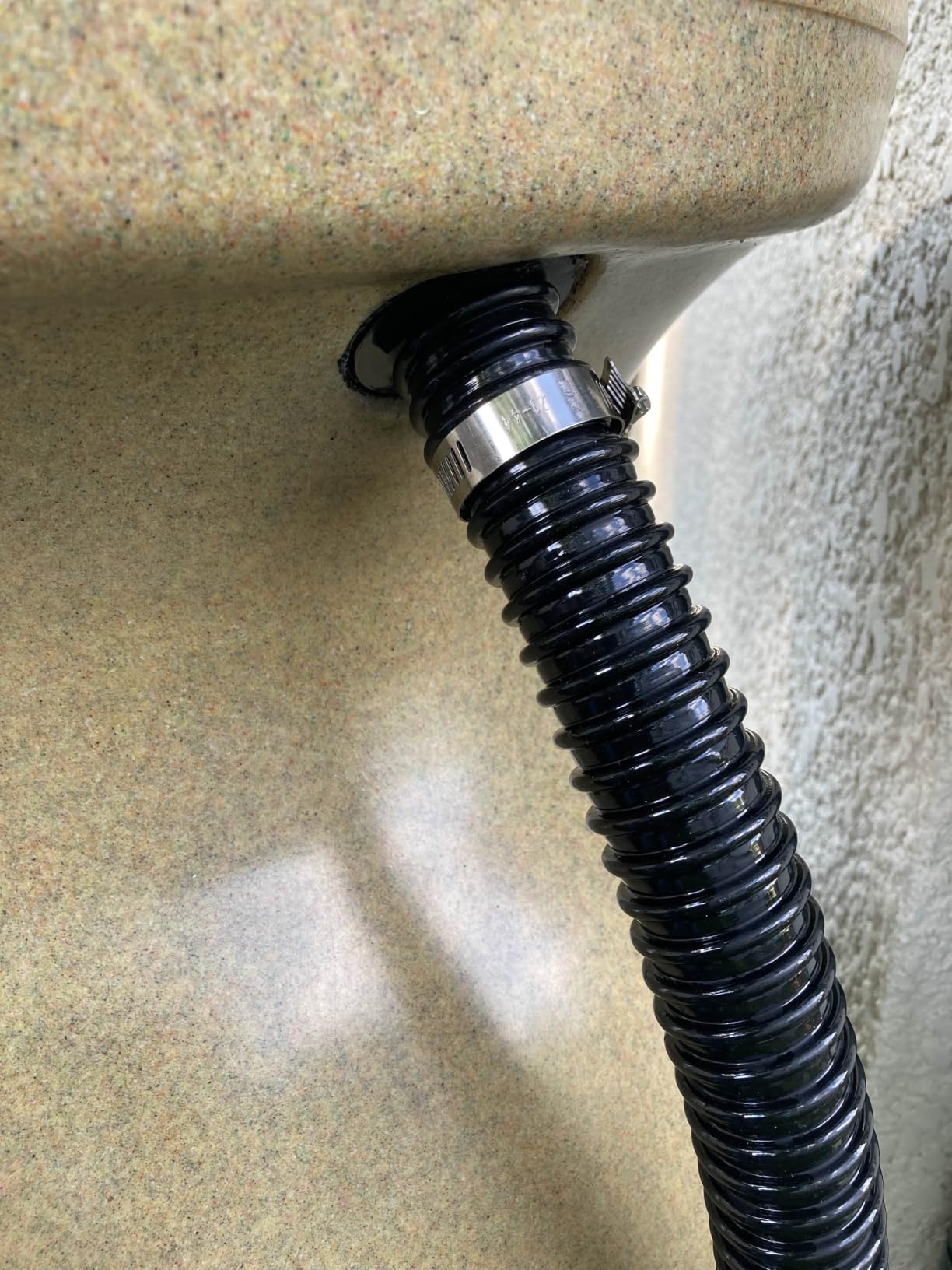 1 1/2 Inch Pond Sump Pump Discharge Hose Corrugated Water Hose Black PVC Tubing 10Ft customer photo 1